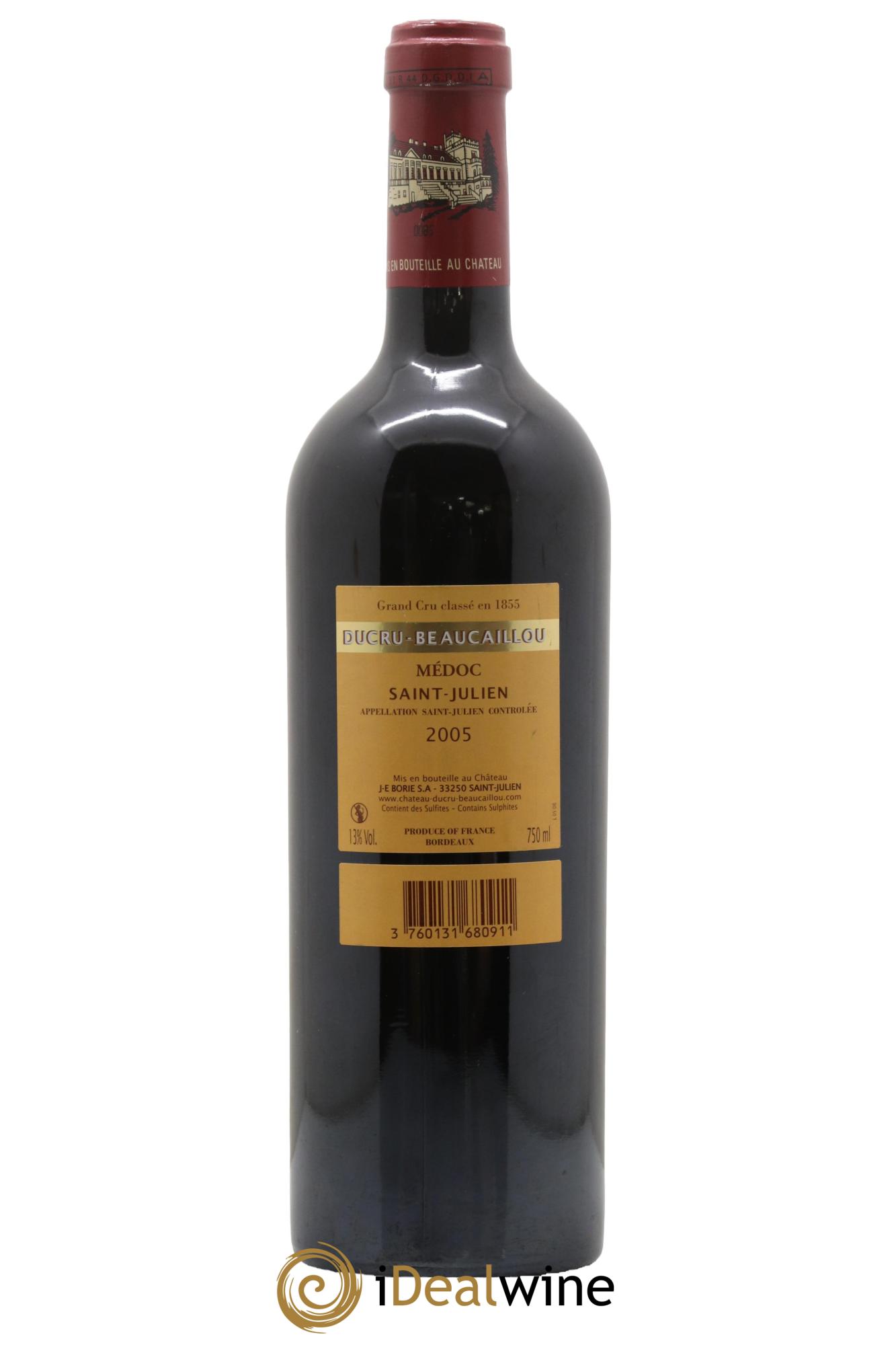Château Ducru Beaucaillou 2ème Grand Cru Classé 2005 - Lot de 1 bouteille - 1