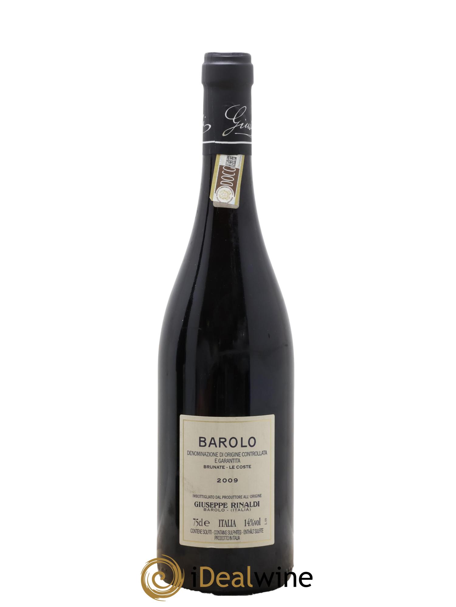 Barolo DOCG Brunate Le Coste Giuseppe Rinaldi 2009 - Lot de 1 bouteille - 1