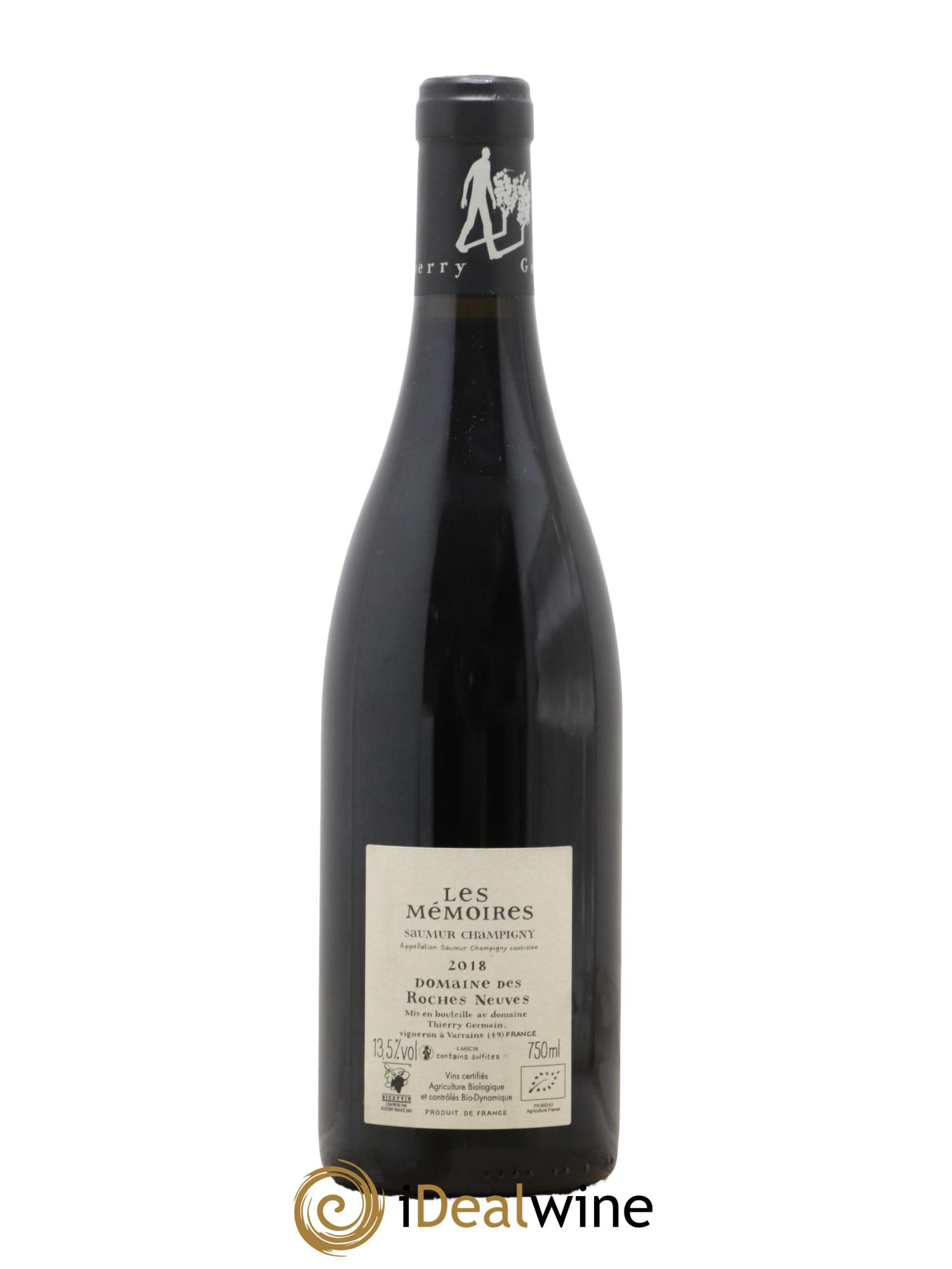 Saumur-Champigny Les Mémoires Domaine des Roches Neuves - Thierry Germain 2018 - Lot of 1 bottle - 1