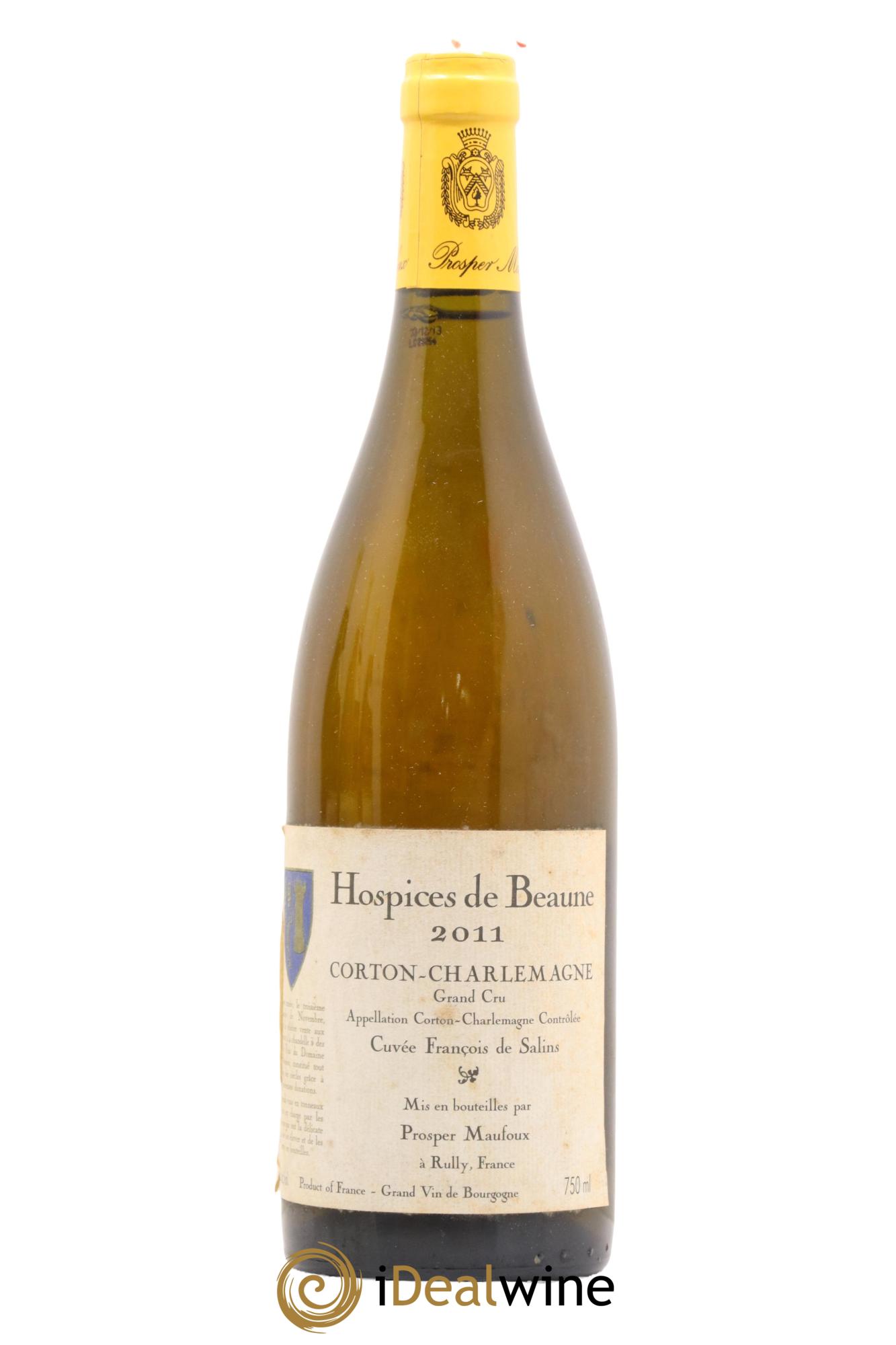 Corton-Charlemagne Grand Cru Cuvee François De Salins Hospices De Beaune Prosper Maufoux 2011 - Lot de 1 bouteille - 0