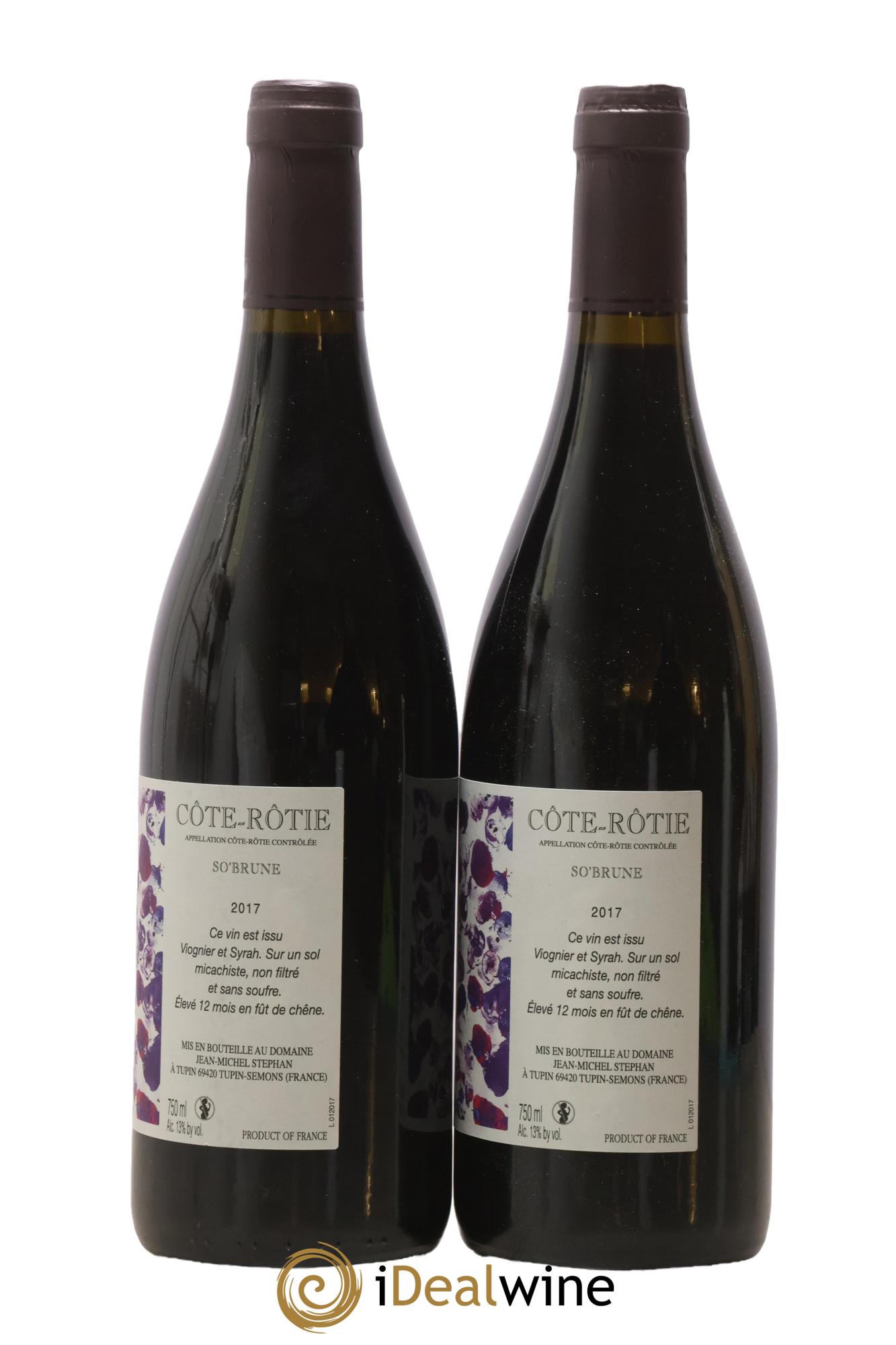 Côte-Rôtie So'Brune Jean-Michel Stephan 2017 - Lotto di 3 bottiglie - 2