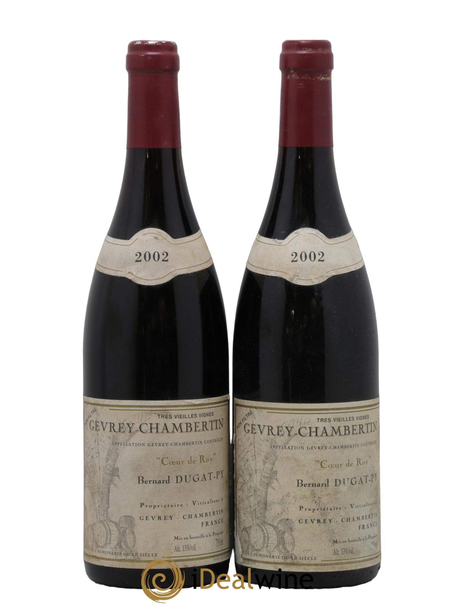 Gevrey-Chambertin Coeur de Roy Très Vieilles Vignes Dugat-Py 2002 - Lot de 2 bouteilles - 0