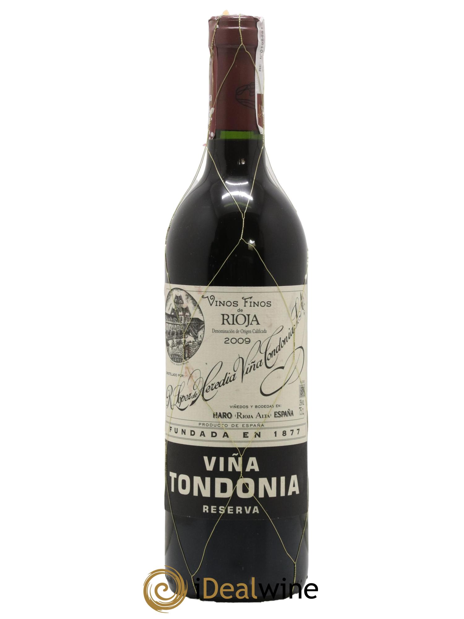 Rioja DOCA Reserva Vina Tondonia R. Lopez de Heredia 2009 - Lot de 1 bouteille - 0