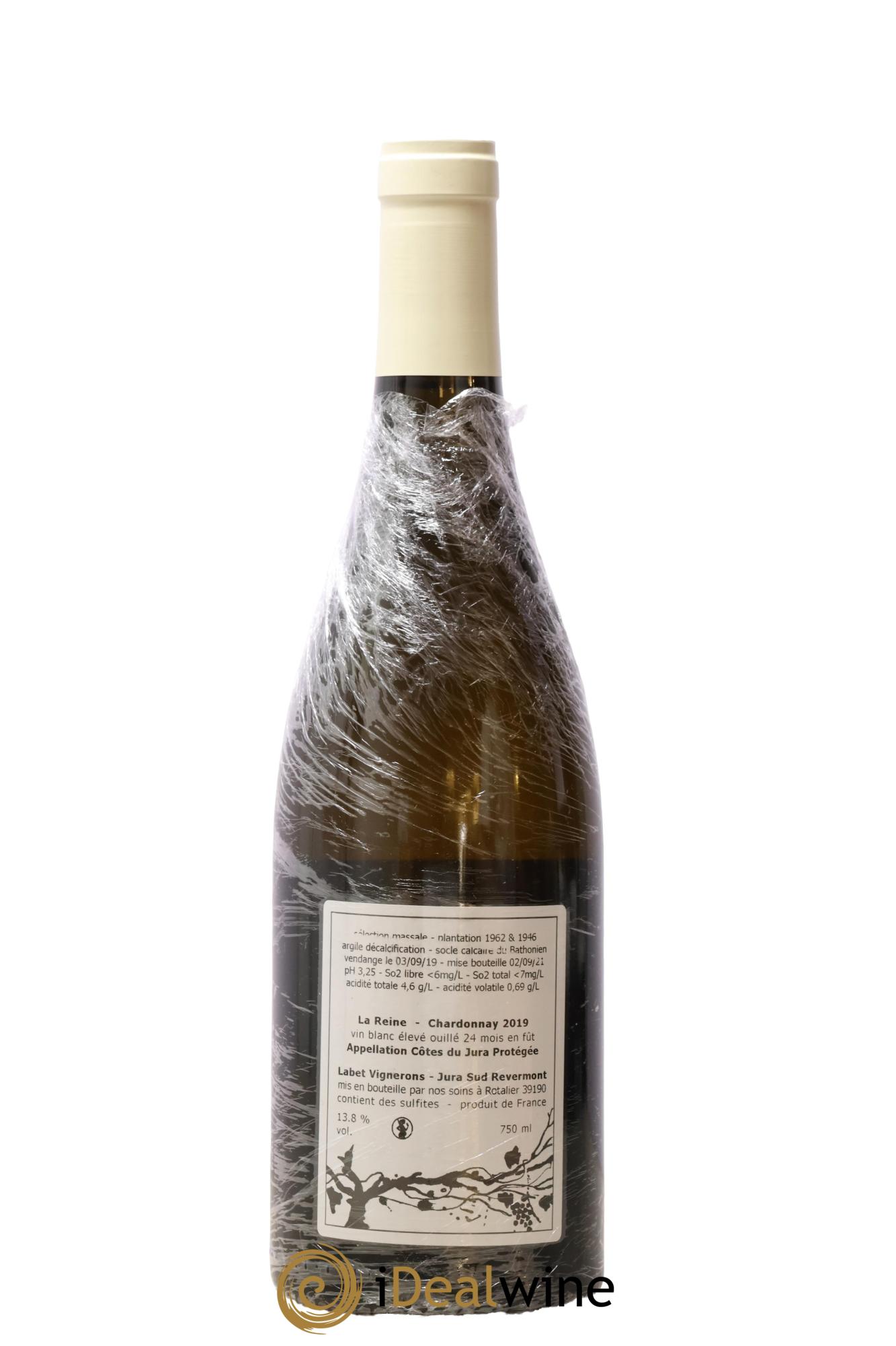 Côtes du Jura Chardonnay La Reine Romain - Julien  - Charline Labet 2019 - Lot de 1 bouteille - 1