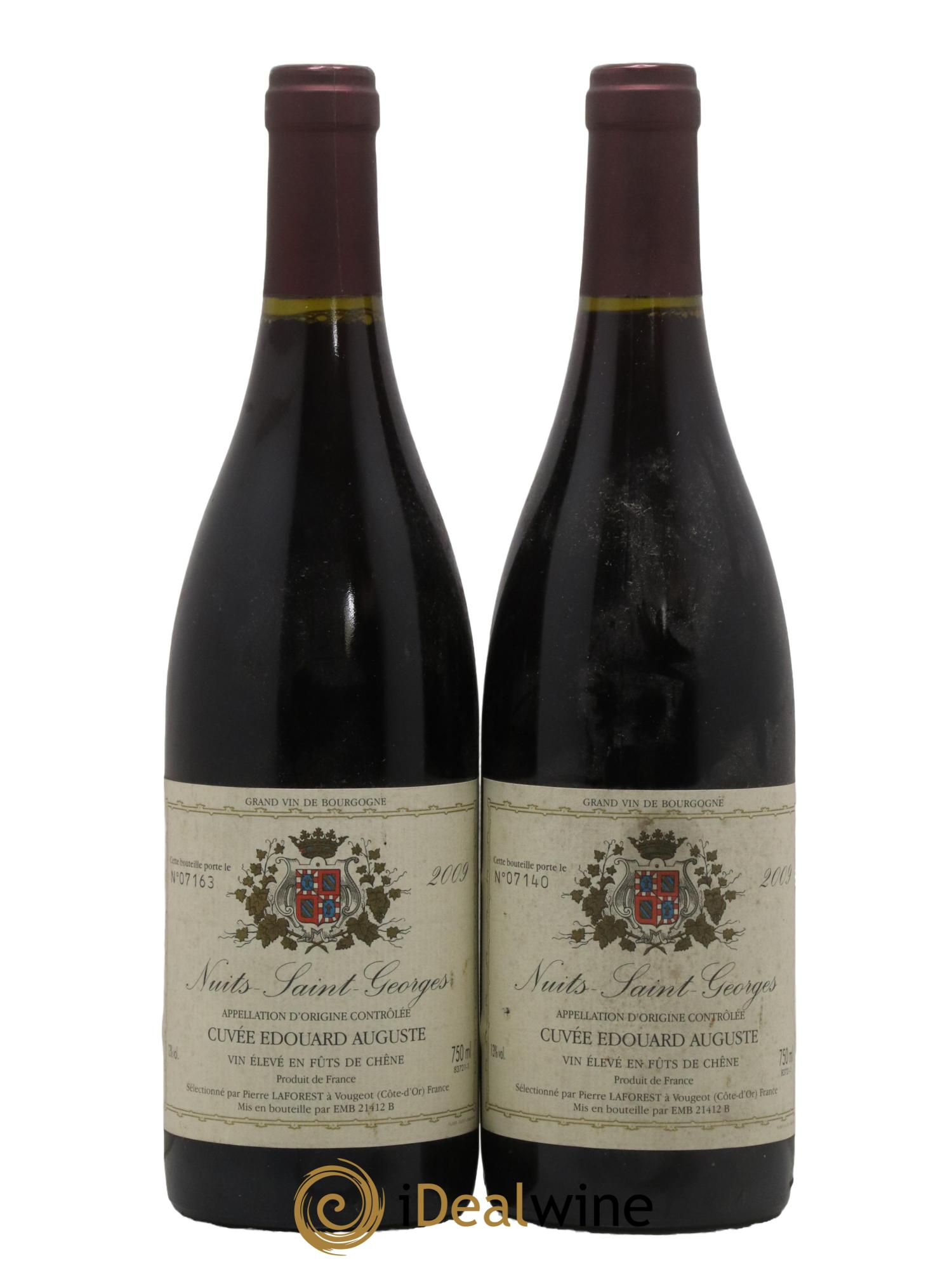 Nuits-Saint-Georges Cuvée Edouard Auguste Domaine Pierre Laforest 2009 - Lot de 2 bouteilles - 0