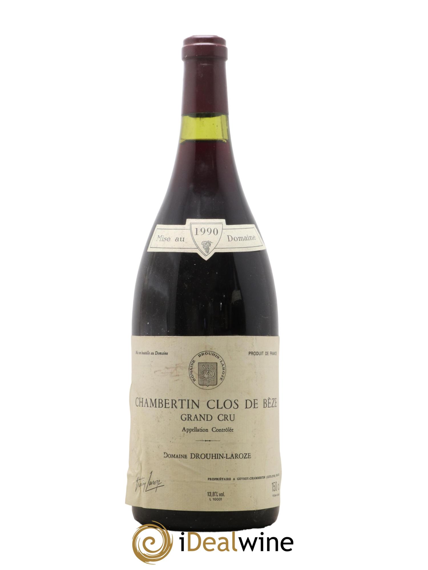 Chambertin Clos de Bèze Grand Cru Domaine Drouhin-Laroze 1990 - Lot de 1 magnum - 0