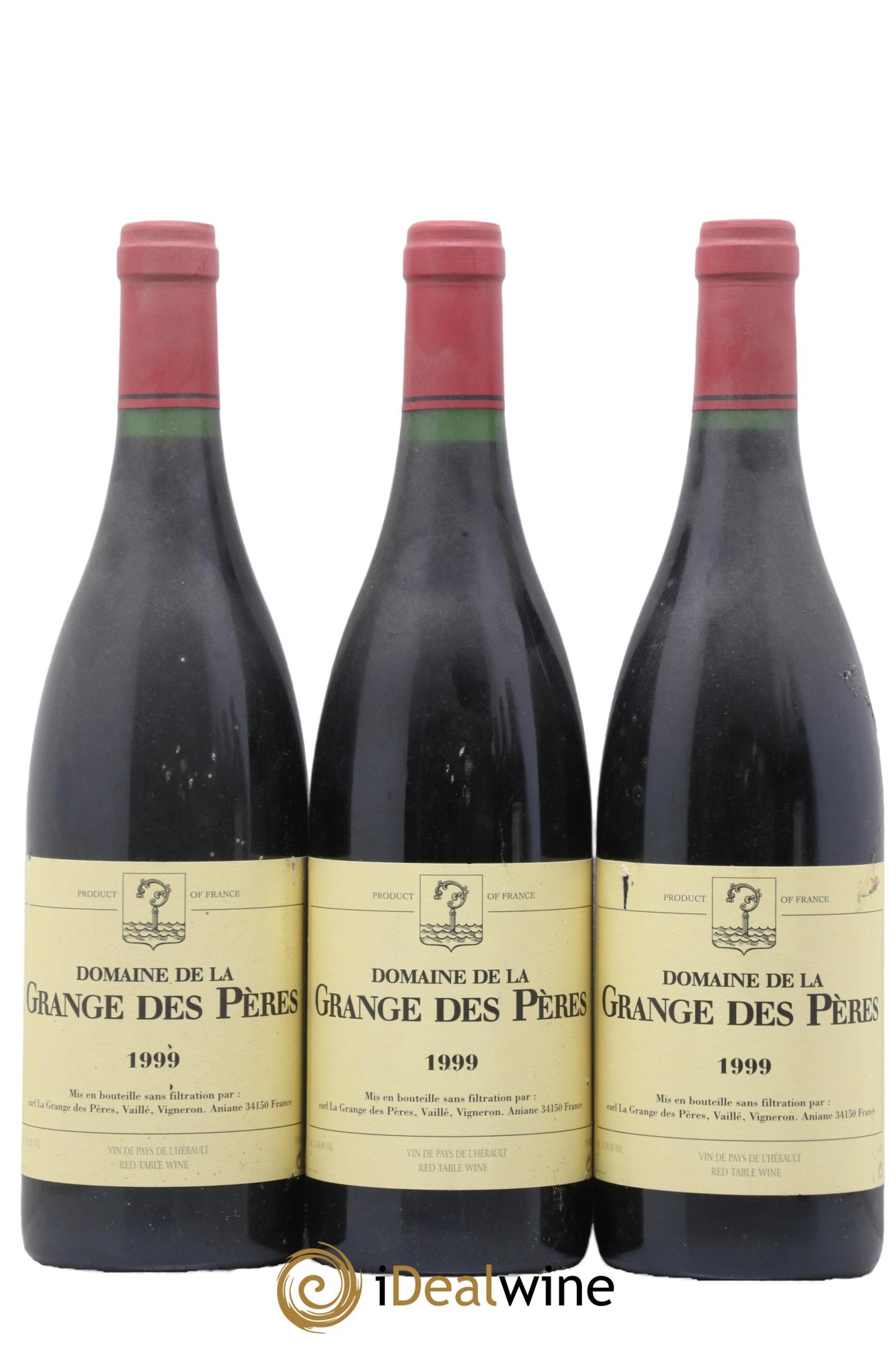 Pays d'Hérault Grange des Pères Laurent Vaillé 1999 - Lot de 3 bouteilles - 0