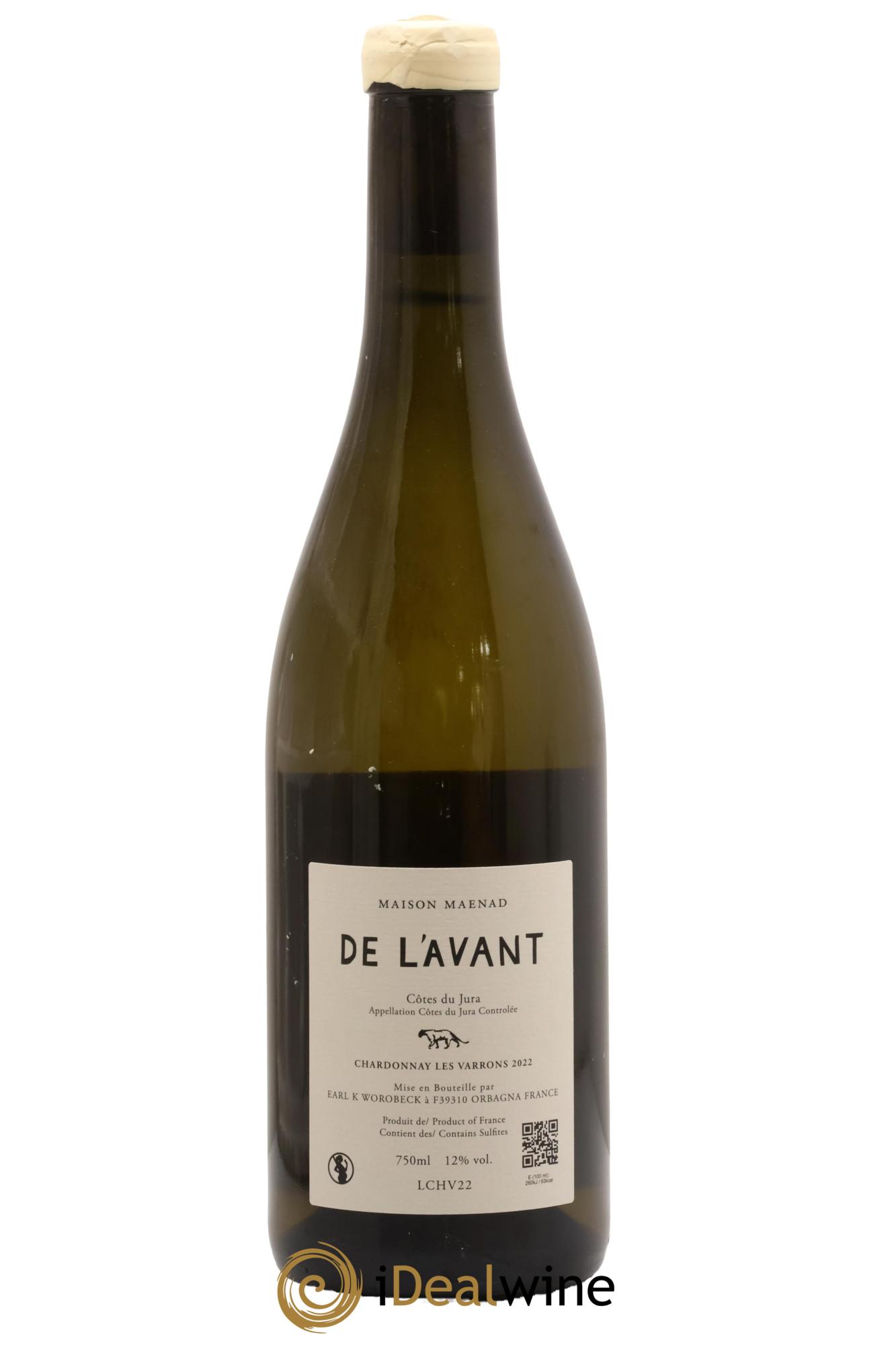 Côtes du Jura De l'Avant Les Varrons Katie Worobeck Maison Maenad 2022 - Lot de 1 bouteille - 1