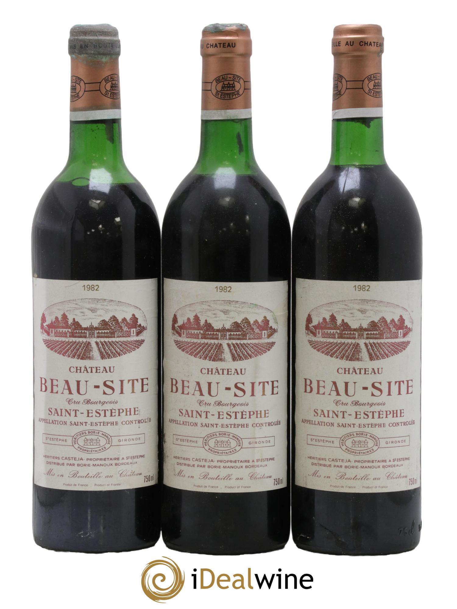 Château Beau Site Cru Bourgeois 1982 - Lot of 3 bottles - 0