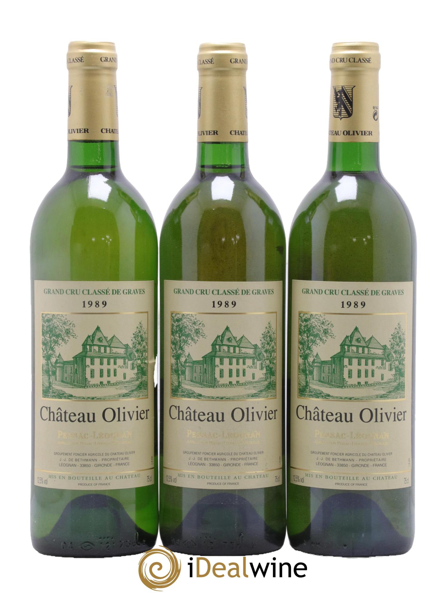 Château Olivier Cru Classé de Graves 1989 - Lot de 6 bouteilles - 2
