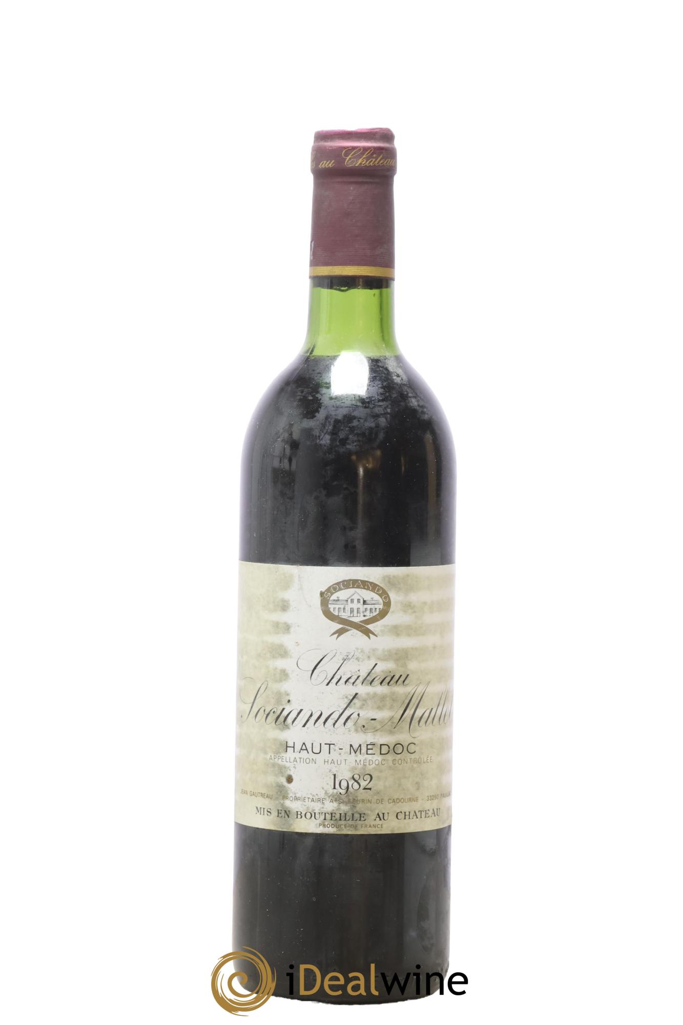 Château Sociando Mallet 1982 - Lot de 1 bouteille - 0