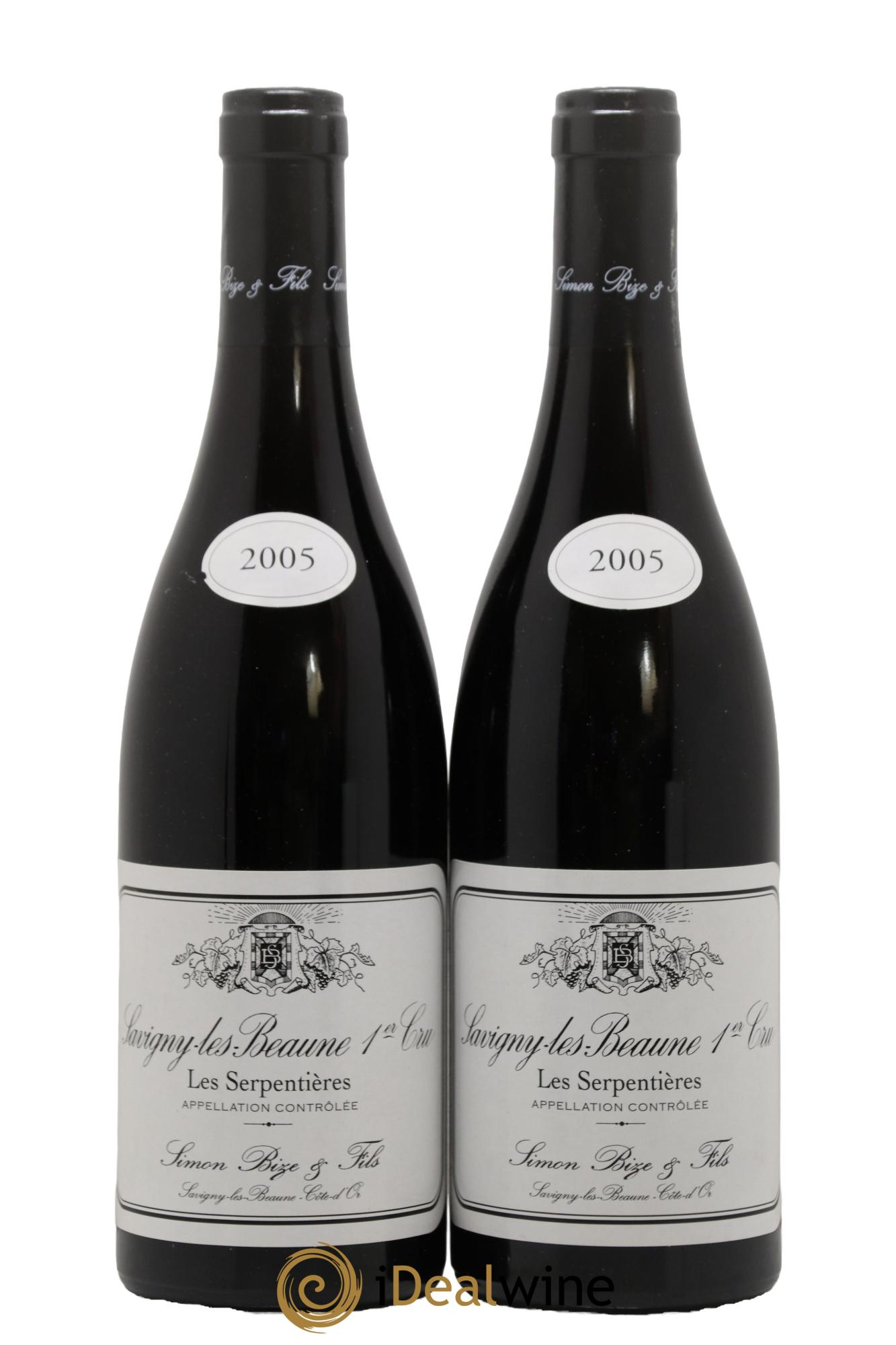 Savigny-lès-Beaune 1er Cru Les Serpentières Simon Bize & Fils 2005 - Lot of 2 bottles - 0