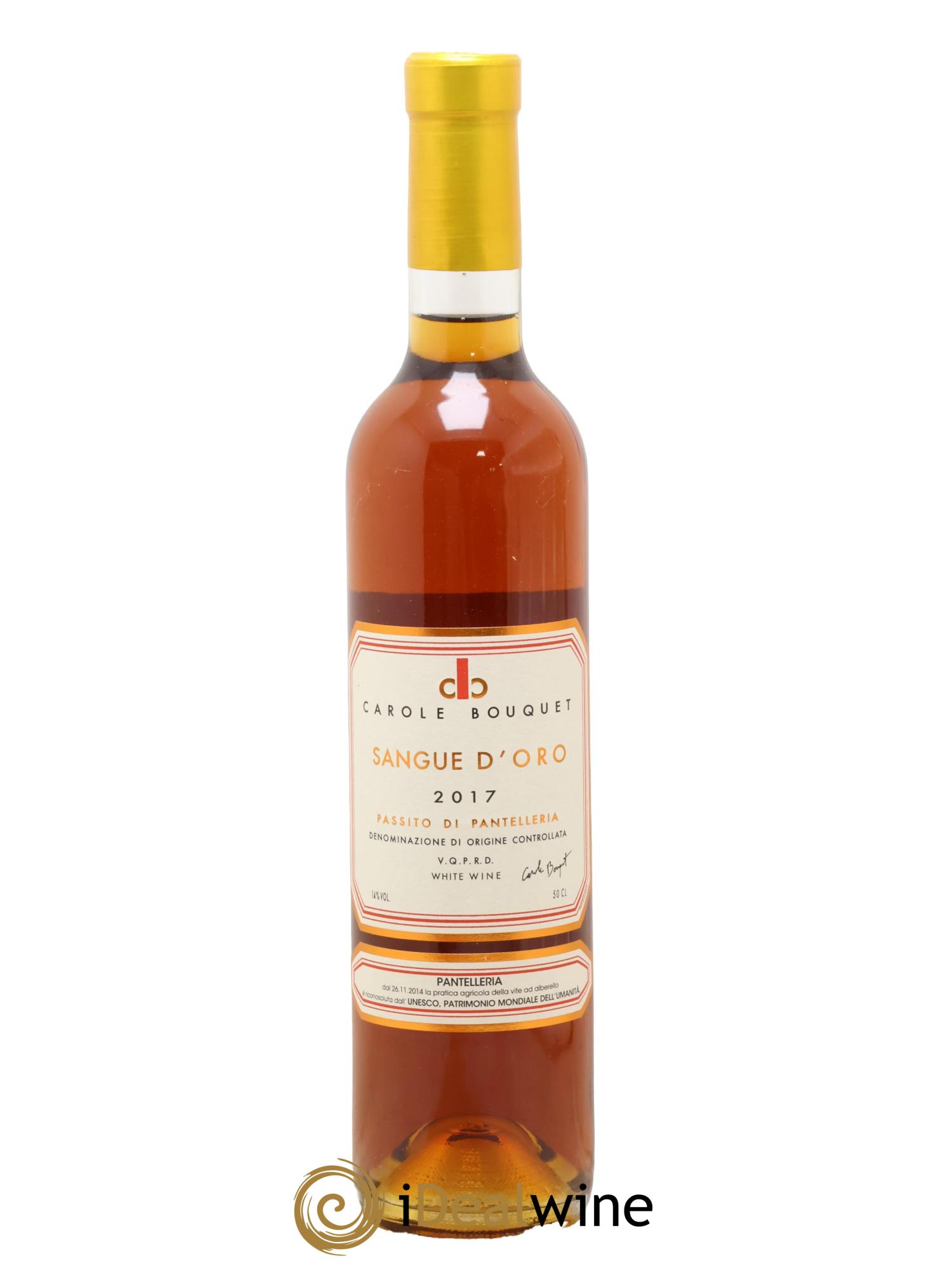Passito di Pantelleria DOC Sangue d'Oro Carole Bouquet 2017 - Lotto di 1 mezza bottiglia - 0