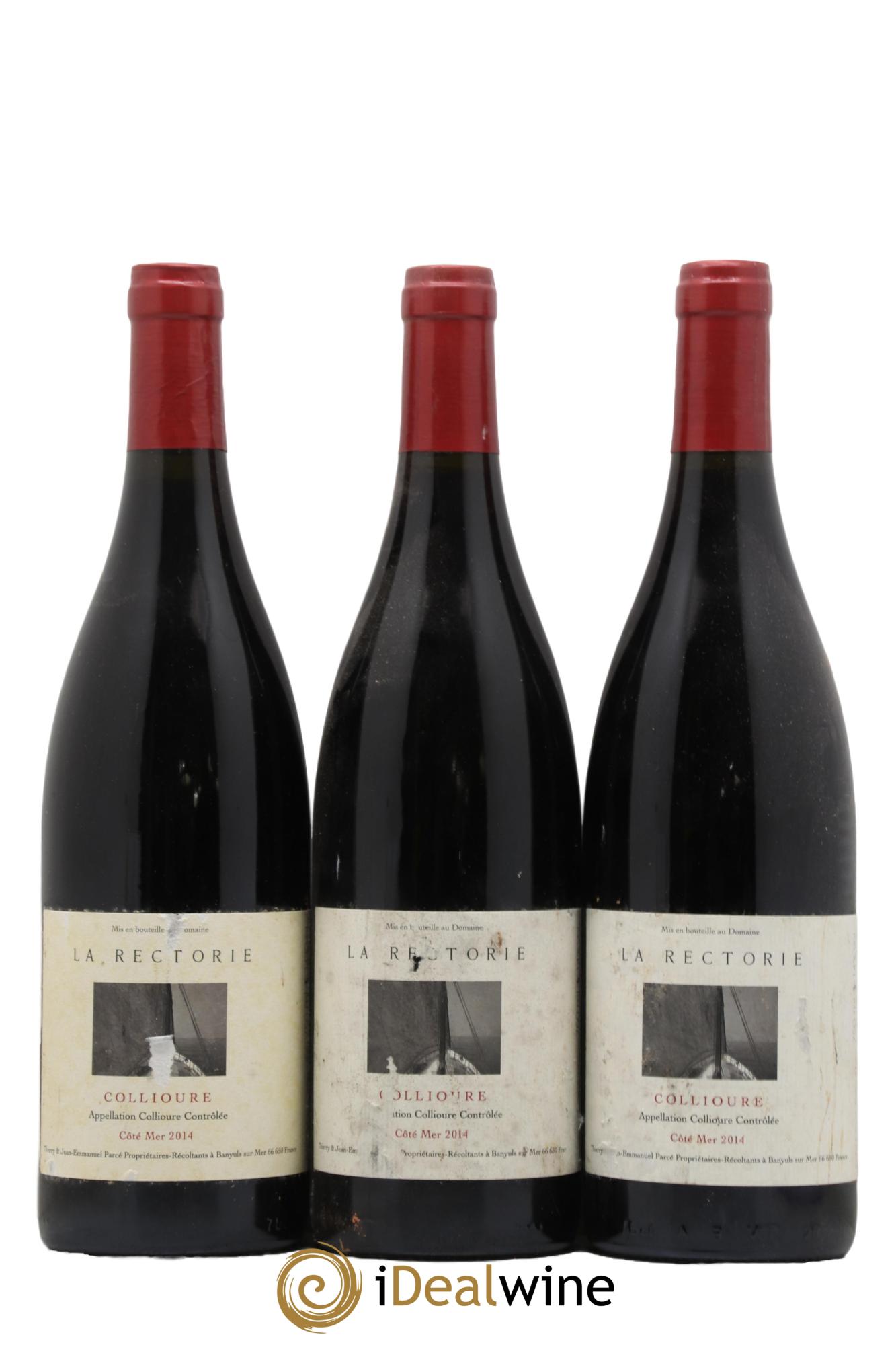 Collioure La Rectorie (Domaine de) Côté Mer Thierry et Jean Emmanuel Parcé 2014 - Lot de 3 bouteilles - 0