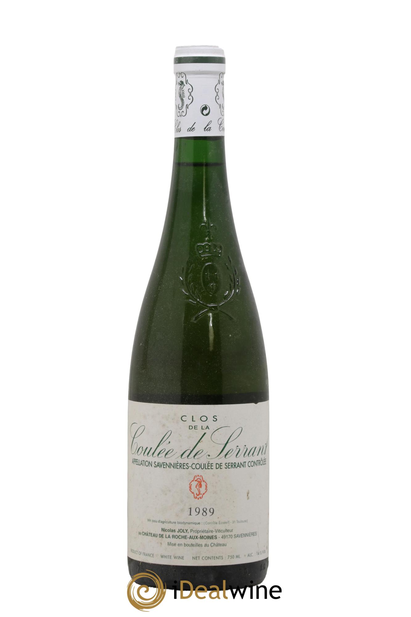 Savennières Clos de la Coulée de Serrant Vignobles de la Coulée de Serrant - Nicolas Joly 1989 - Lot de 1 bouteille - 0