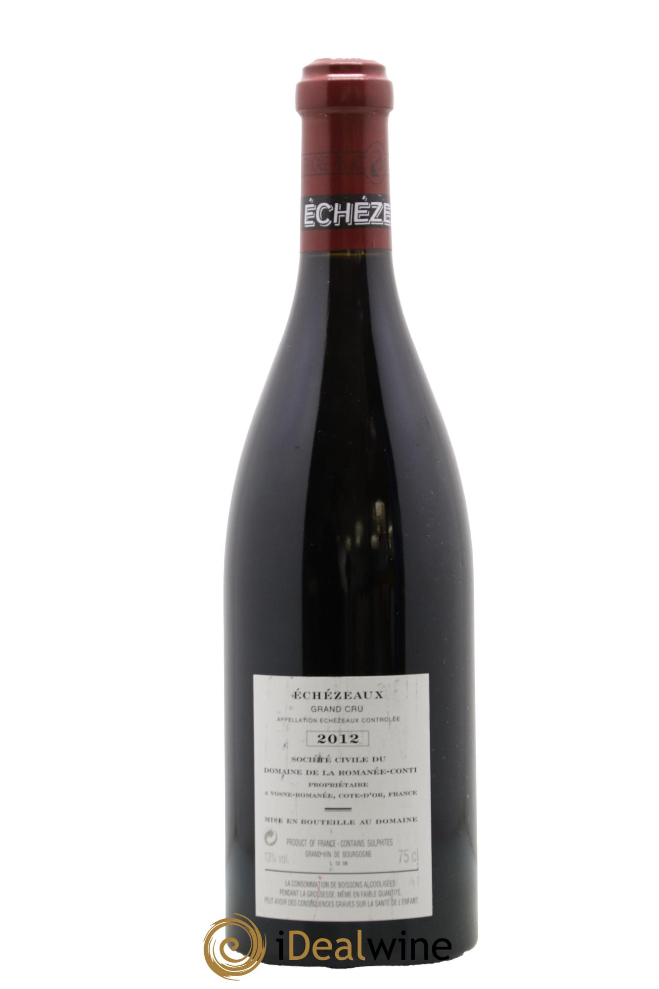Echezeaux Grand Cru Domaine de la Romanée-Conti 2012 - Lot of 1 bottle - 1