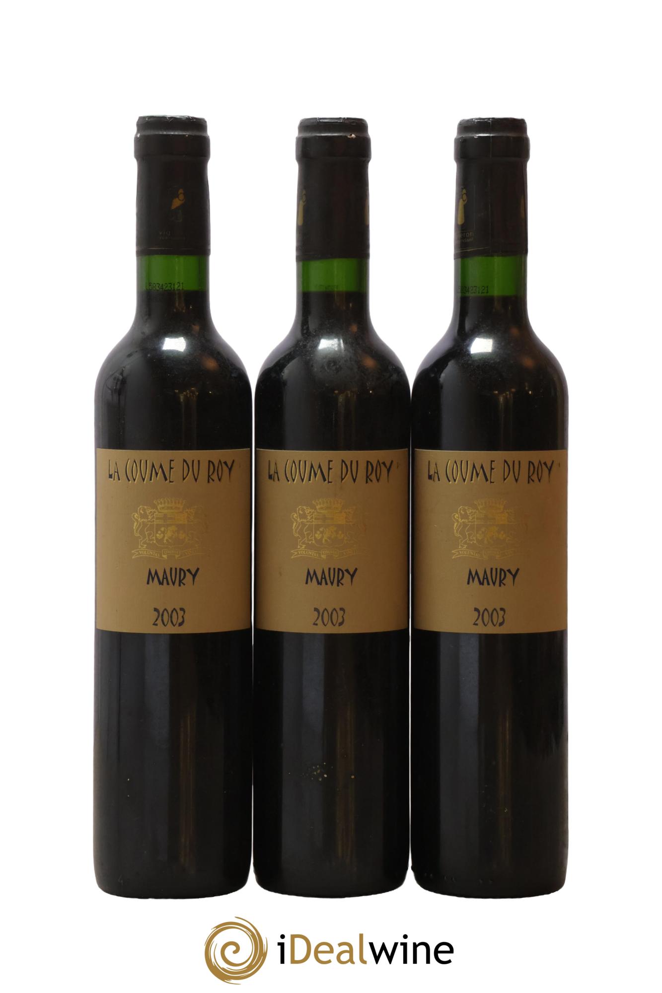 Maury Vin Doux Naturel La Coume du Roy De Volontat-Bachelet 2003 - Lotto di 3 formati 50cl - 0