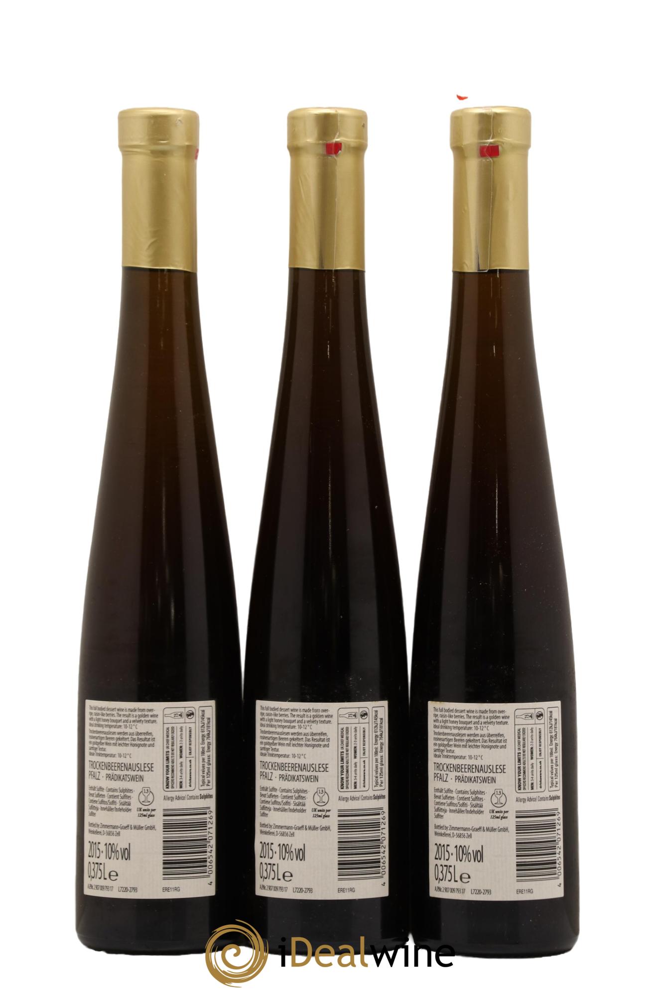 Allemagne Pfalz Trockenbeerenauslese Roman Graeff 2015 - Lot de 12 demi bouteilles - 6