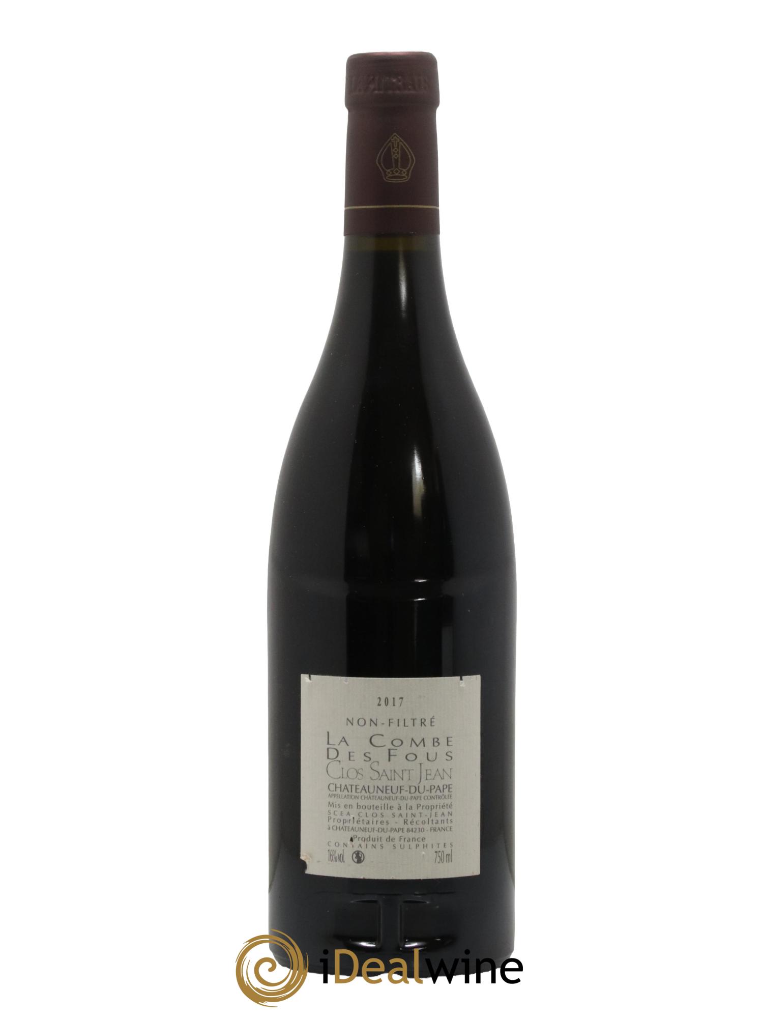 Châteauneuf-du-Pape Clos Saint-Jean La Combe des Fous Pascal et Vincent Maurel 2017 - Lot of 1 bottle - 1