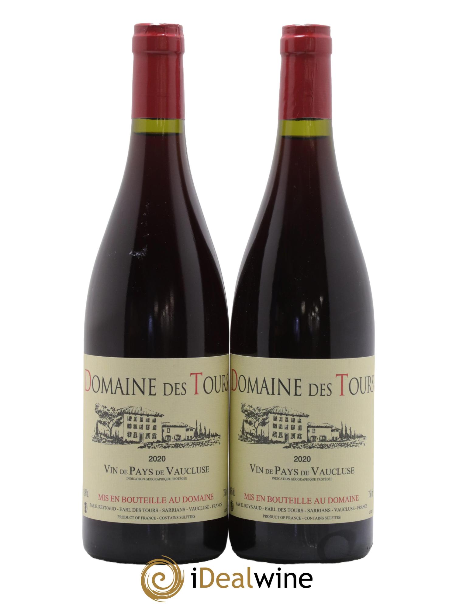 Vaucluse (Vin de Pays de Vaucluse) Domaine des Tours Emmanuel Reynaud 2020 - Lot de 2 bouteilles - 0