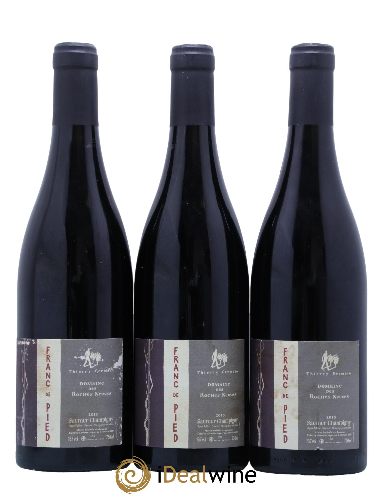 Saumur-Champigny Franc de pied Domaine des Roches Neuves - Thierry Germain 2015 - Lotto di 3 bottiglie - 0