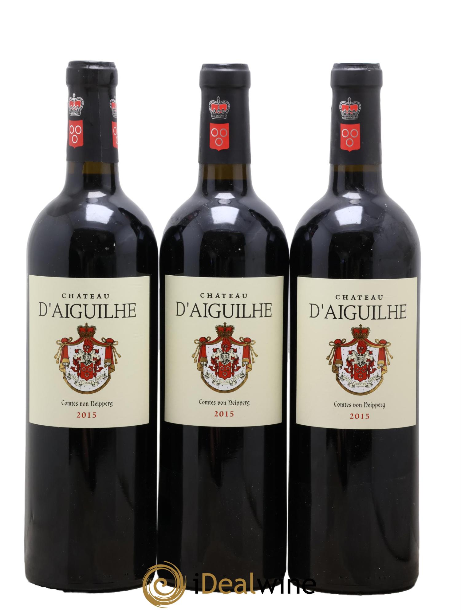 Château d' Aiguilhe 2015 - Lot of 3 bottles - 0