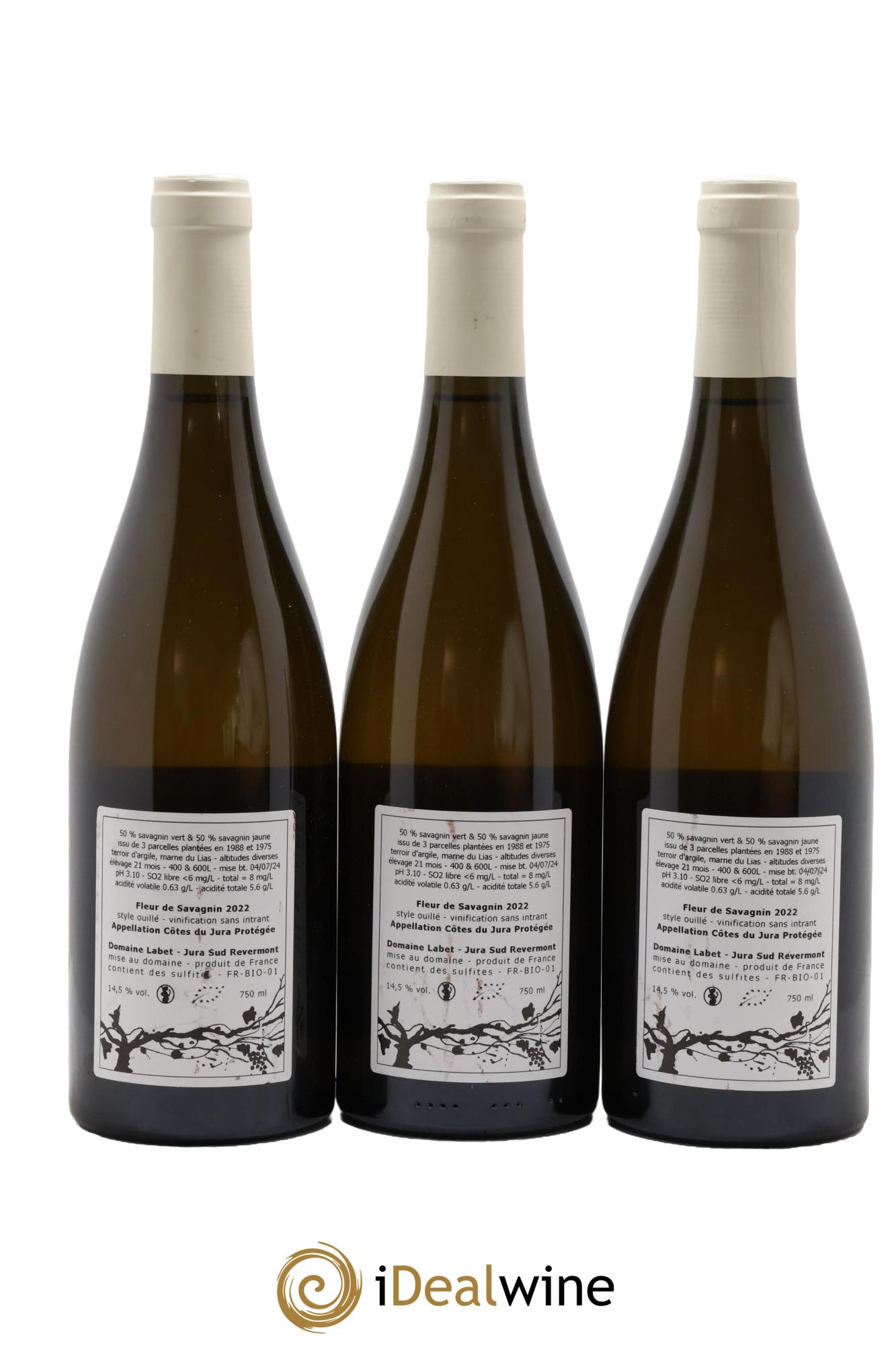 Côtes du Jura Fleur de Savagnin Romain - Julien - Charline Labet 2022 - Lot de 3 bouteilles - 1