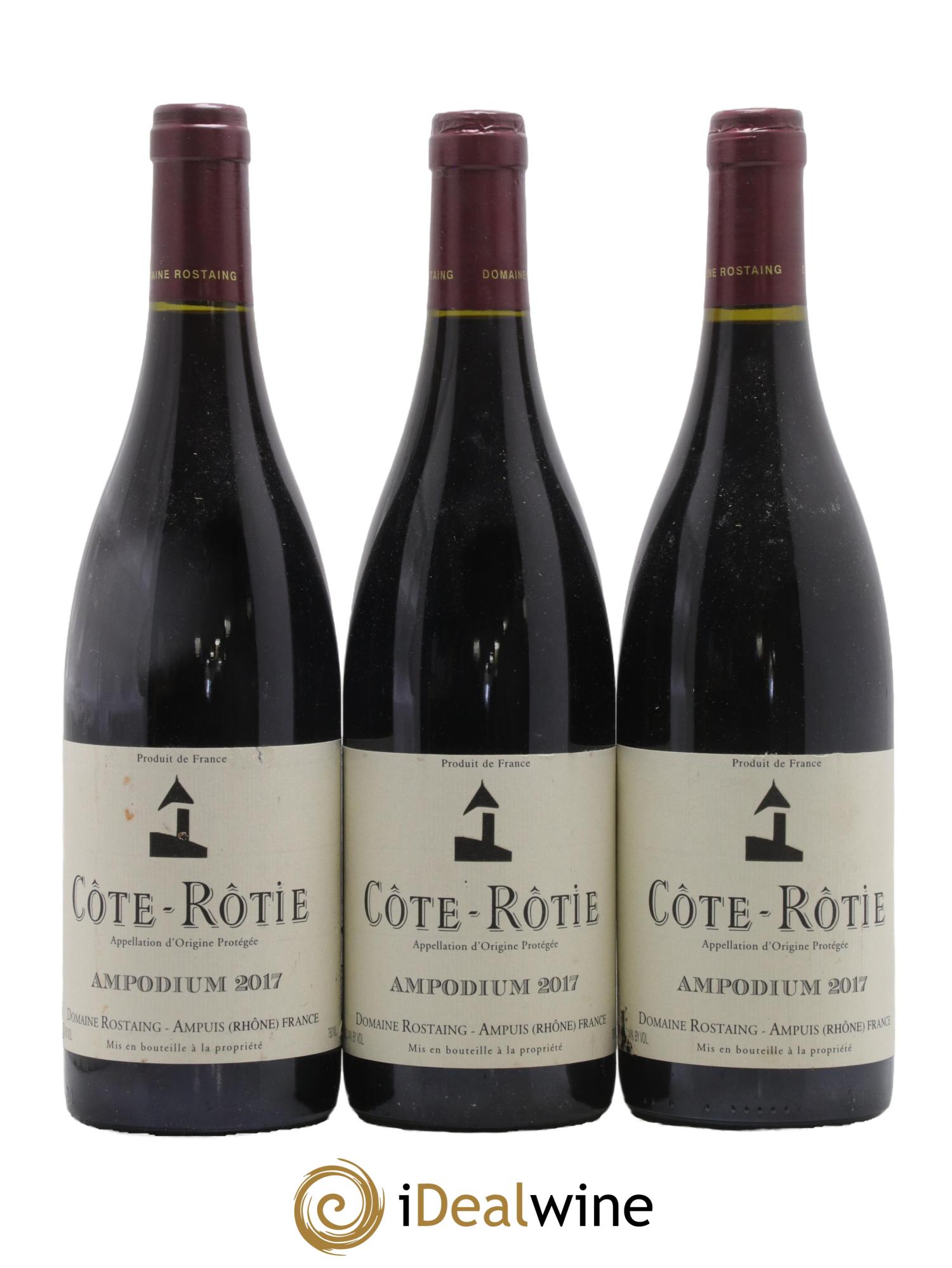 Côte-Rôtie Ampodium René Rostaing 2017 - Lot of 3 bottles - 0