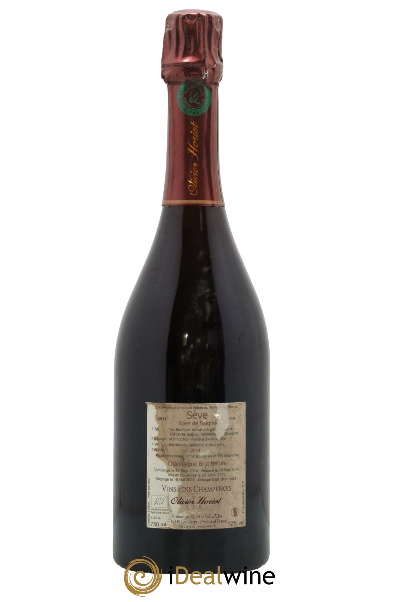 Sève en Barmont Brut Nature Olivier Horiot 2014 - Lot de 1 bouteille - 1