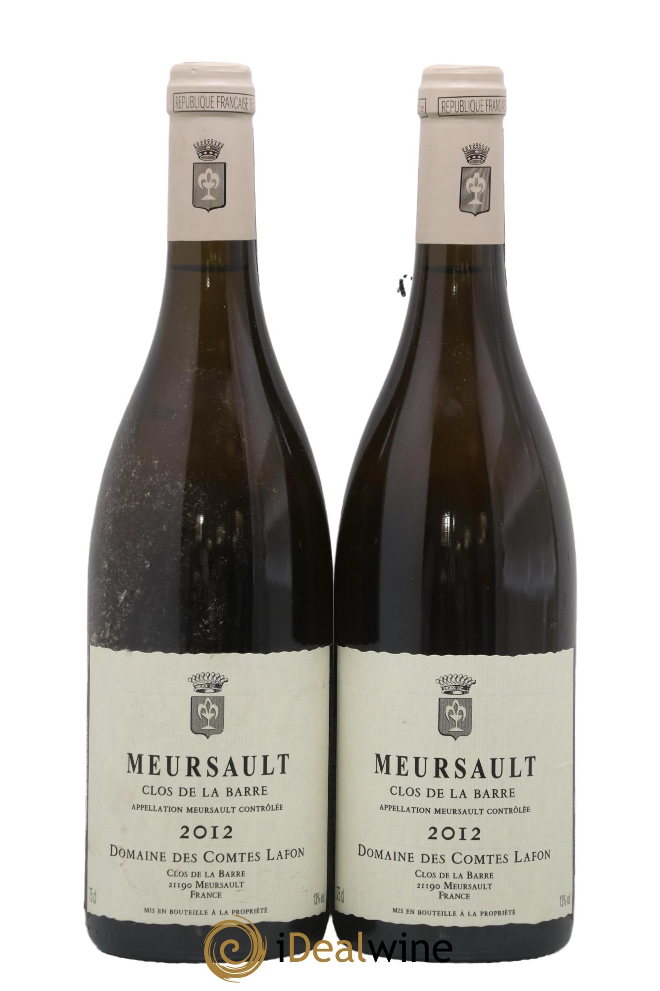 Meursault Clos de la Barre Comtes Lafon (Domaine des) 2012 - Lot of 2 bottles - 0