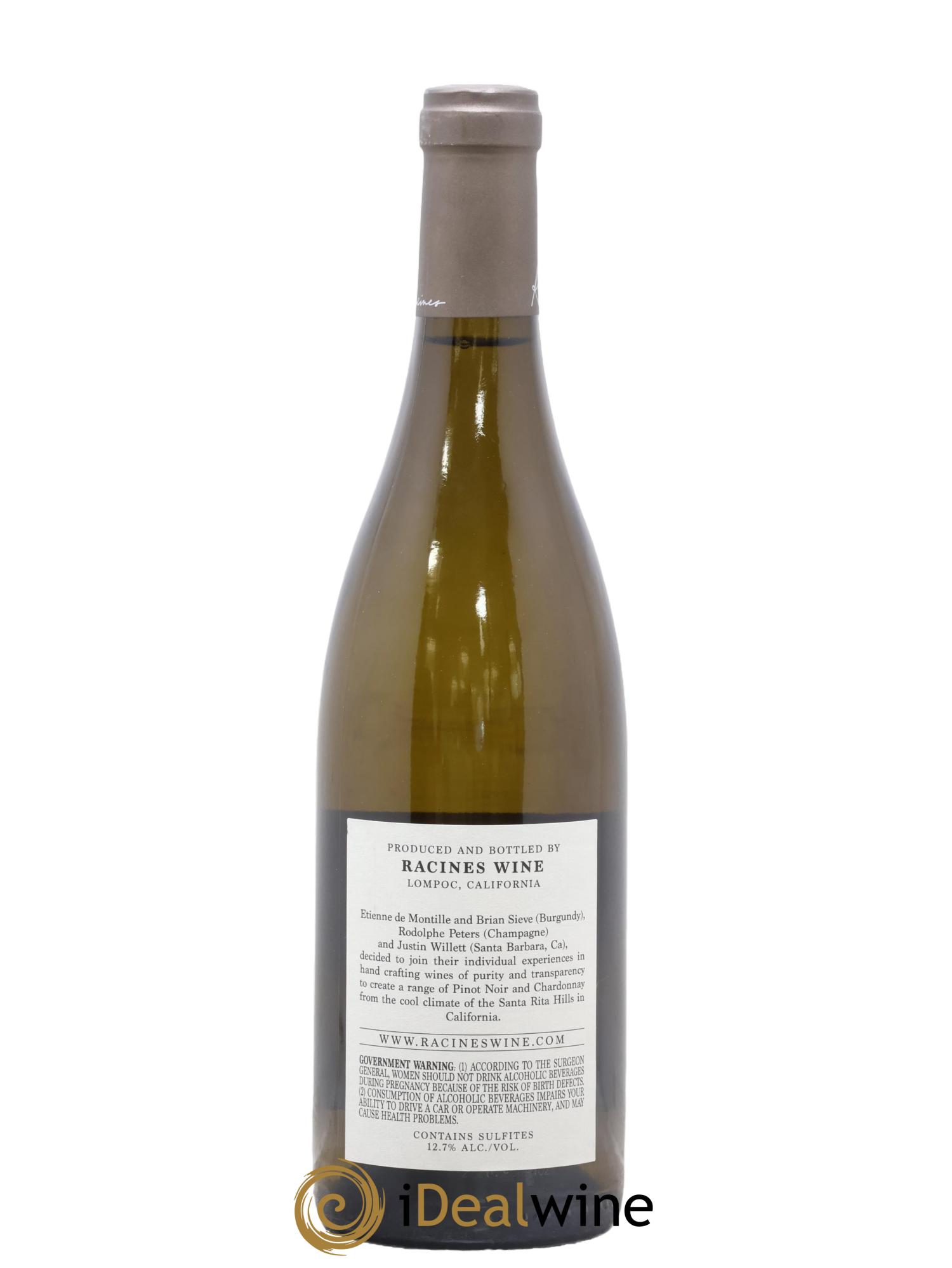 USA Santa Rita Hills Racines Bentrock Vineyard Chardonnay 2018 - Lot de 1 bouteille - 1