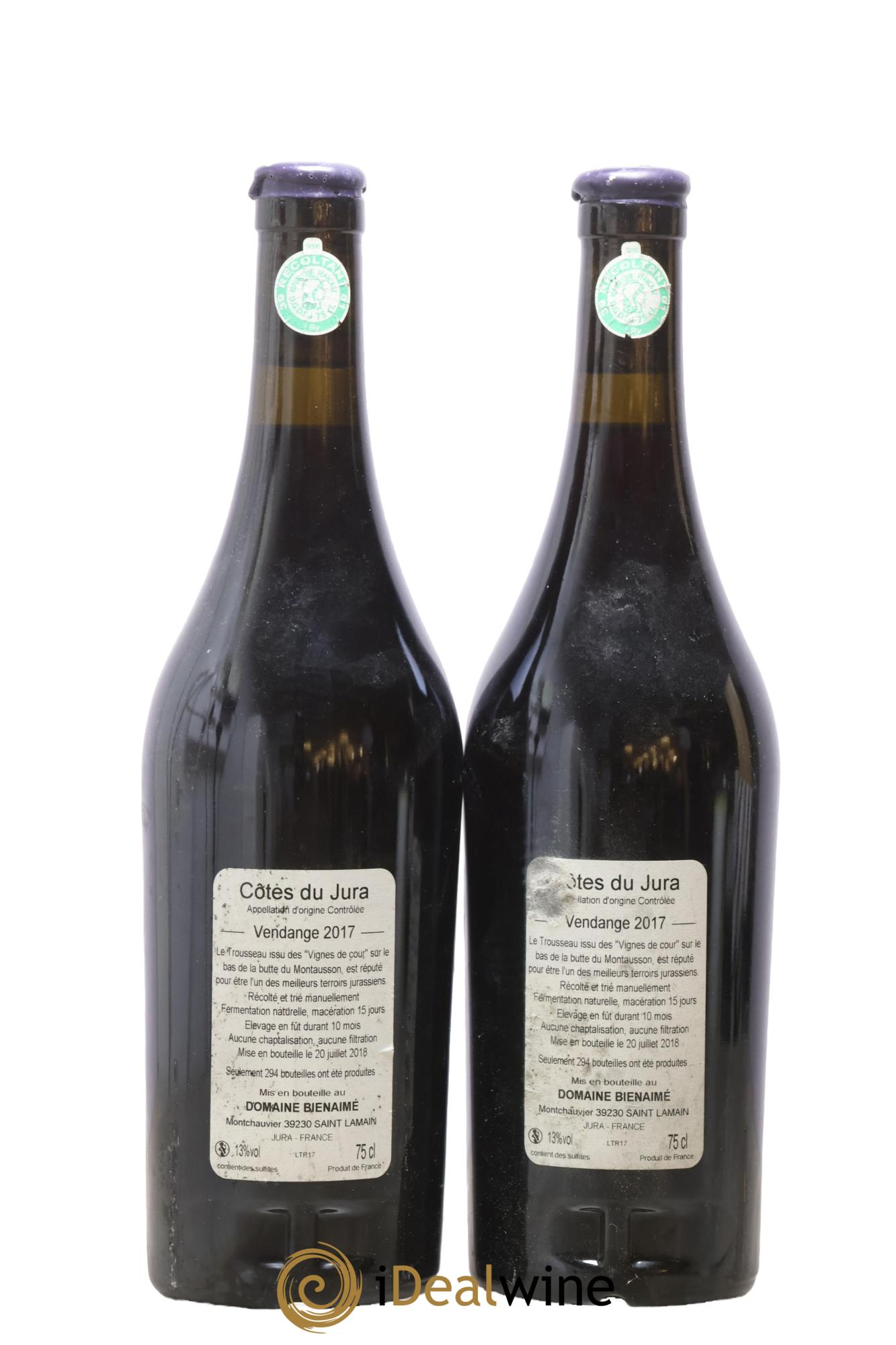 Côtes du Jura Trousseau Bruno Bienaimé 2017 - Lotto di 2 bottiglie - 1