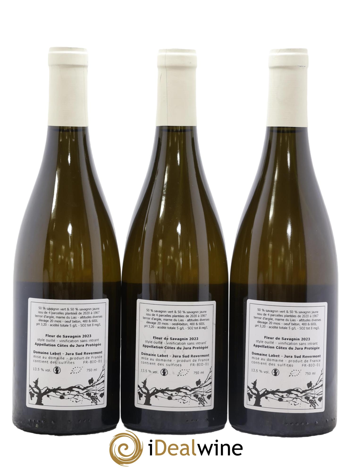 Côtes du Jura Fleur de Savagnin Romain - Julien  - Charline Labet 2023 - Lot of 3 bottles - 1