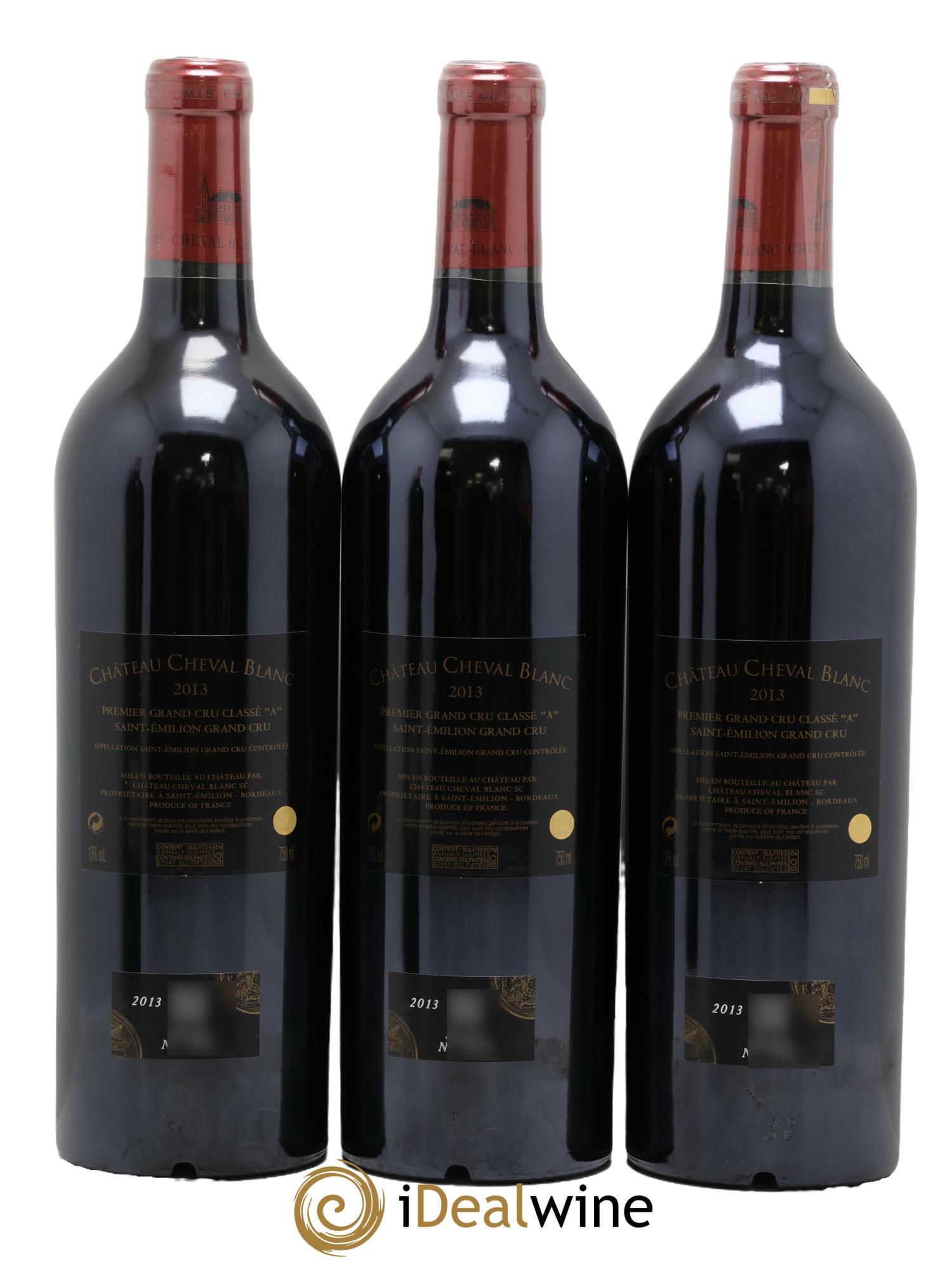 Château Cheval Blanc 1er Grand Cru Classé A 2013 - Lot of 3 bottles - 1