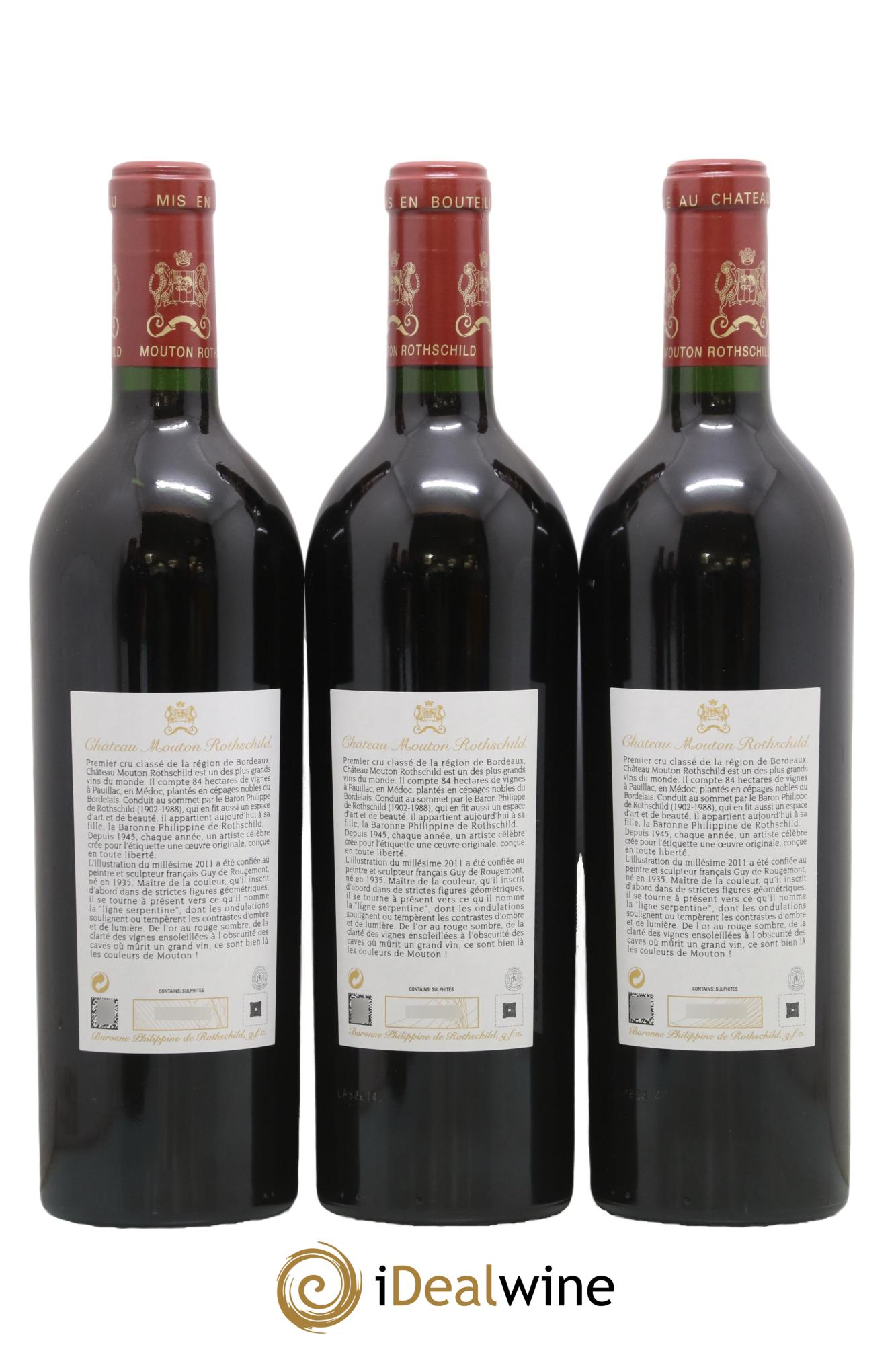 Château Mouton Rothschild 1er Grand Cru Classé 2011 - Lot de 6 bouteilles - 2