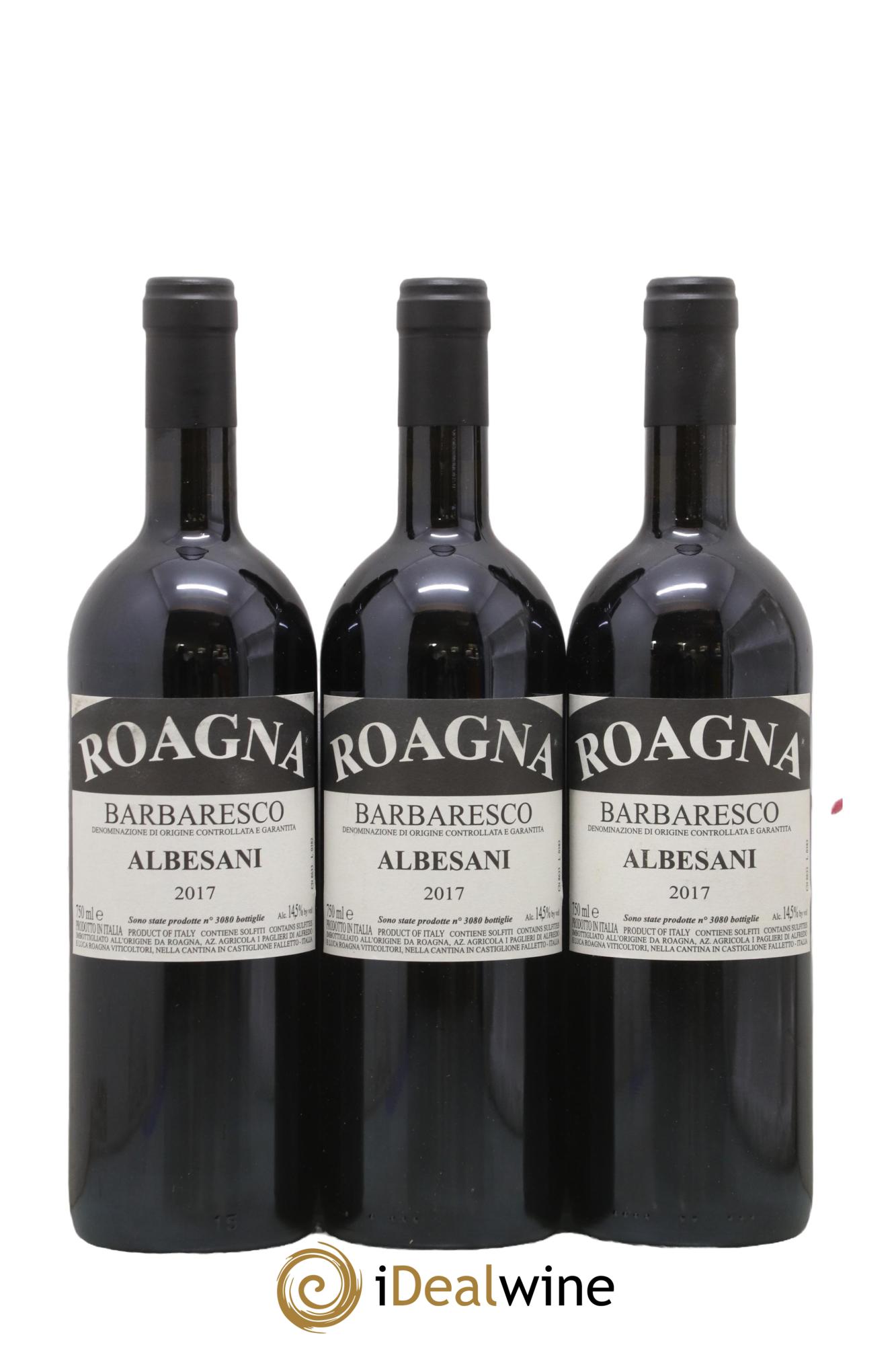 Barbaresco DOCG Albesani Roagna 2017 - Lot de 3 bouteilles - 0
