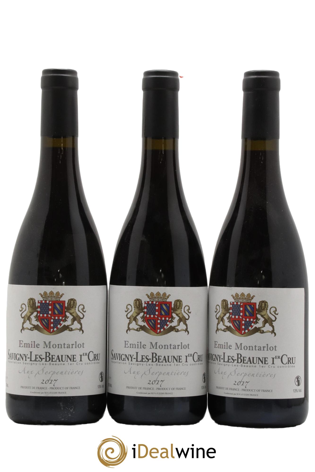 Savigny-lès-Beaune 1er Cru Aux Serpentières Domaine Emile Montarlot 2017 - Lot de 3 bouteilles - 0