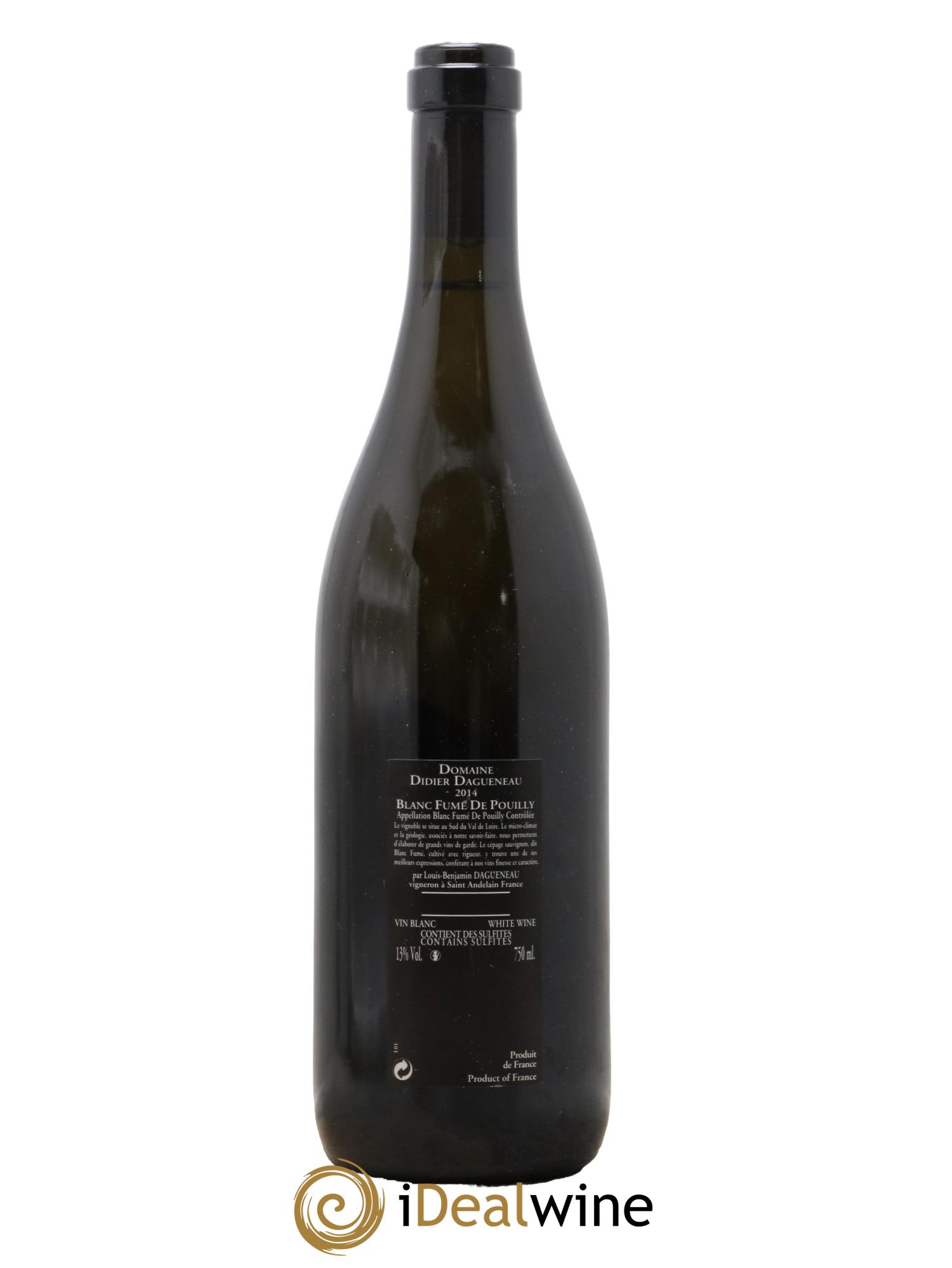 Vin de France (anciennement Pouilly-Fumé) Silex Dagueneau (Domaine Didier - Louis-Benjamin) 2014 - Lot de 1 bouteille - 1