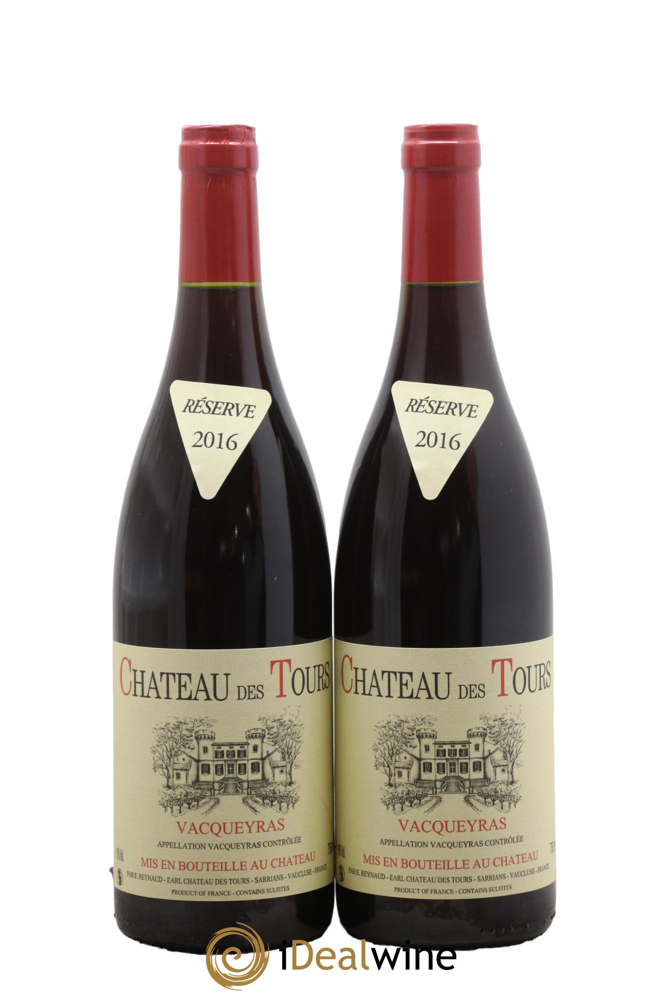 Vacqueyras Château des Tours Emmanuel Reynaud 2016 - Posten von 2 Flaschen - 0