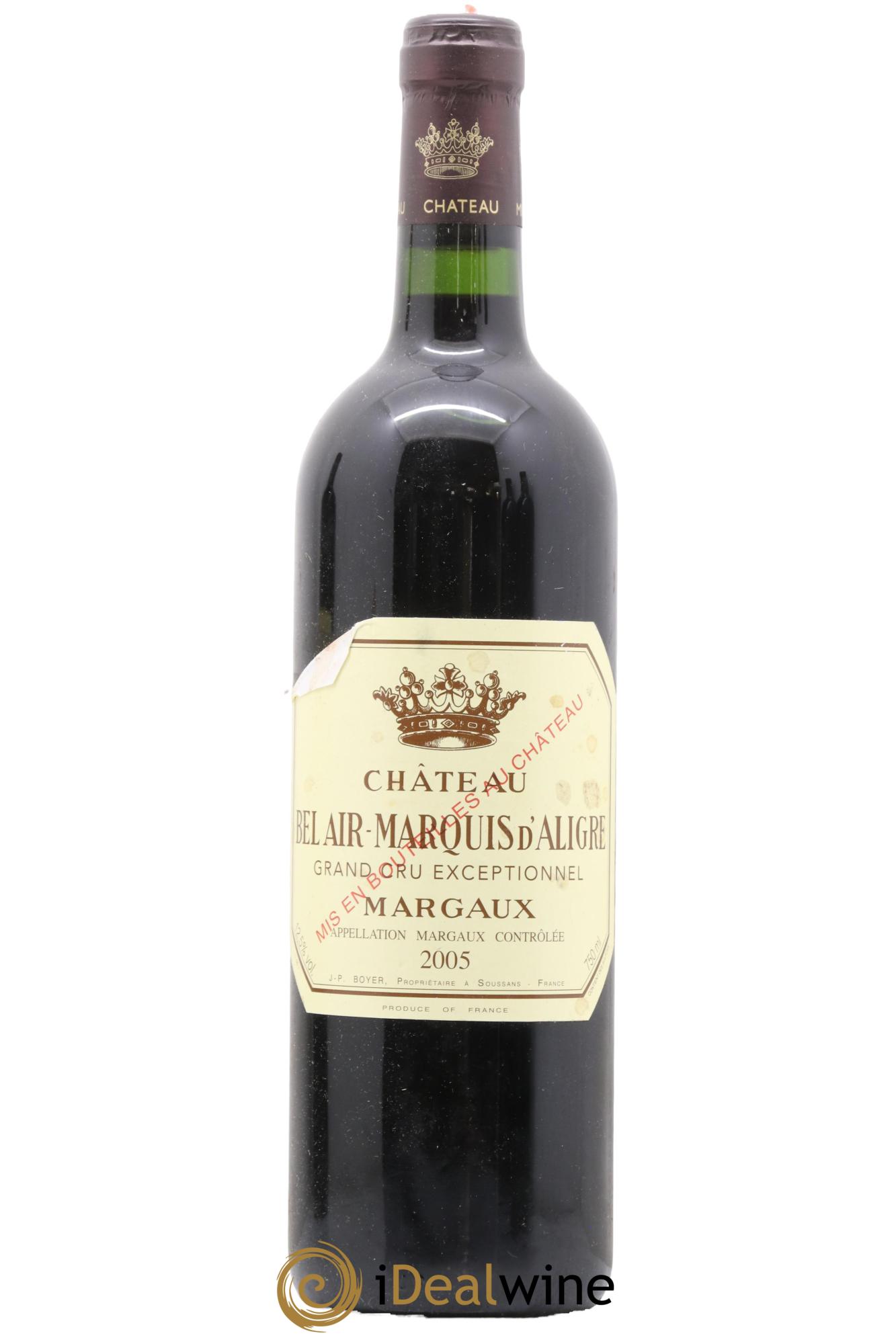 Château Bel Air Marquis d'Aligre 2005 - Lot de 1 bouteille - 0