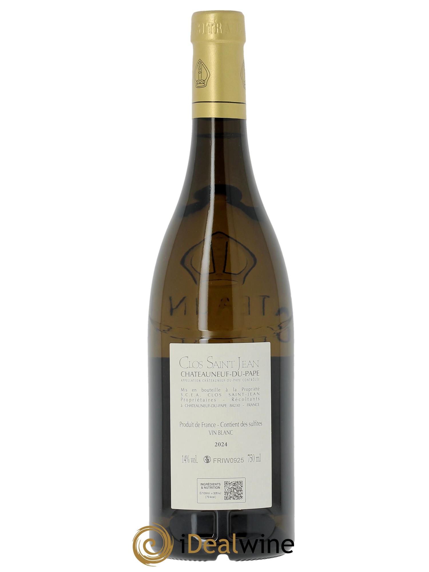 Châteauneuf-du-Pape Clos Saint-Jean Pascal et Vincent Maurel  2024 - Lot de 1 bouteille - 1