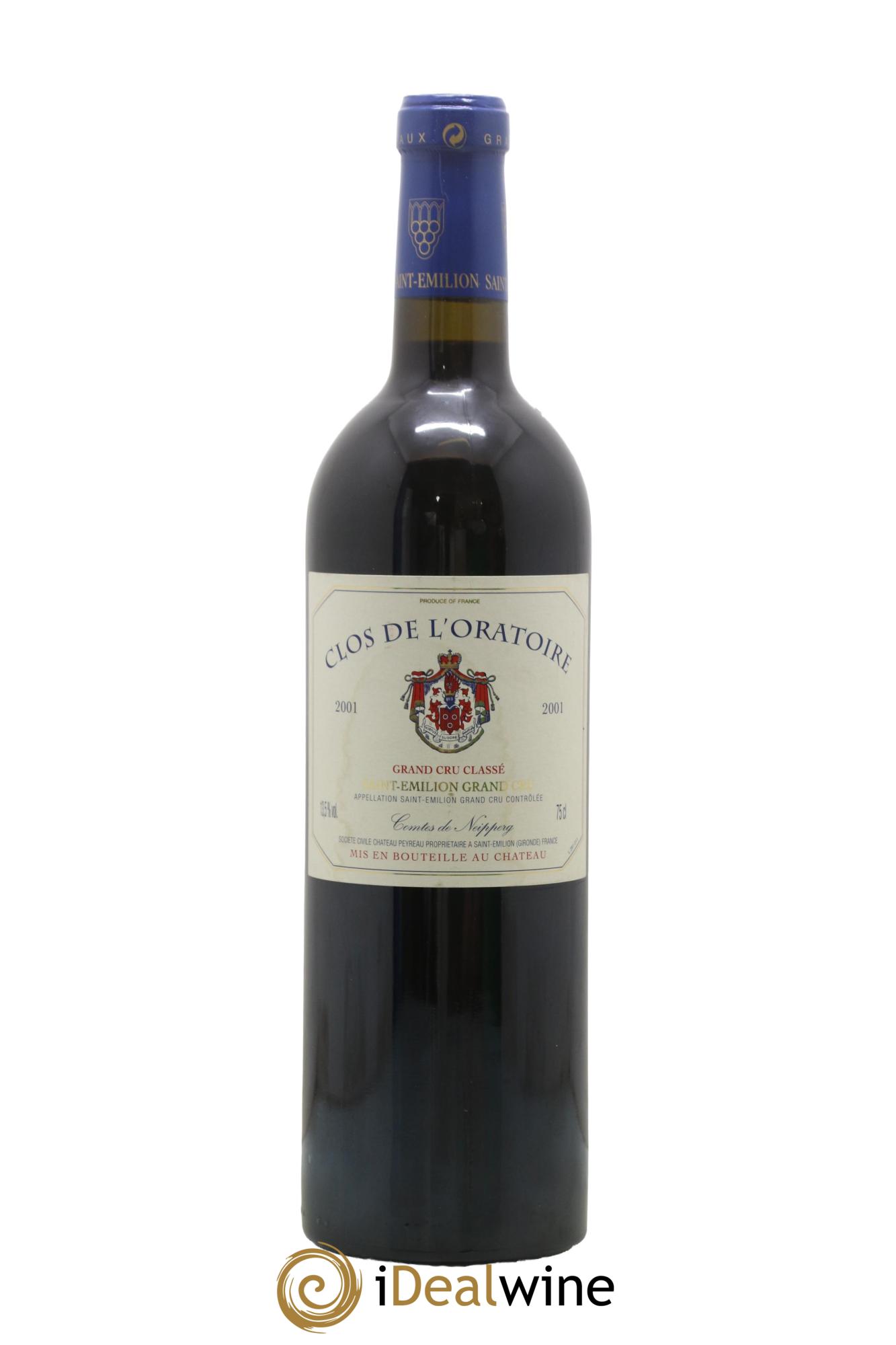 Clos de l'Oratoire Grand Cru Classé 2001 - Lotto di 1 bottiglia - 0