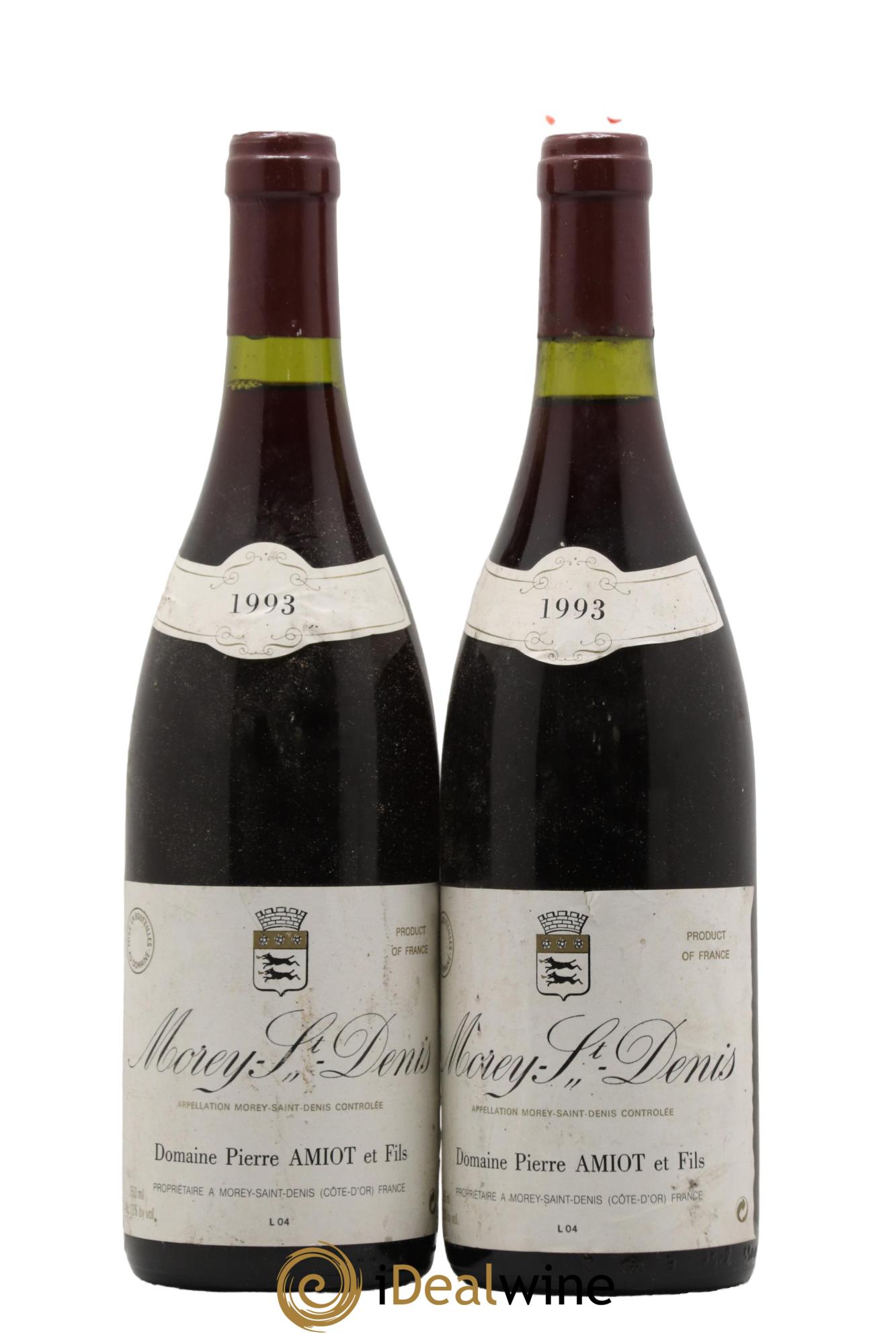 Morey-Saint-Denis Domaine Pierre Amiot 1993 - Lot de 2 bouteilles - 0