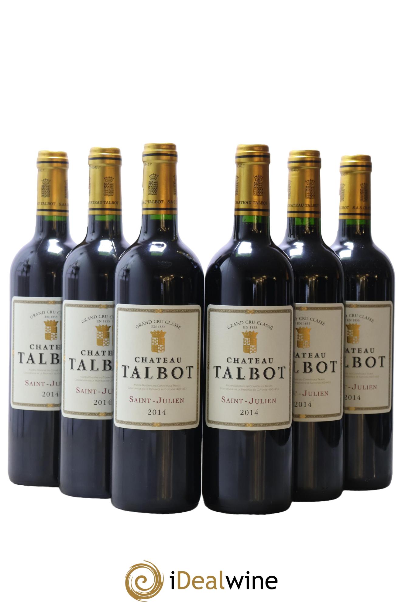 Château Talbot 4ème Grand Cru Classé 2014 - Lot of 6 bottles - 0