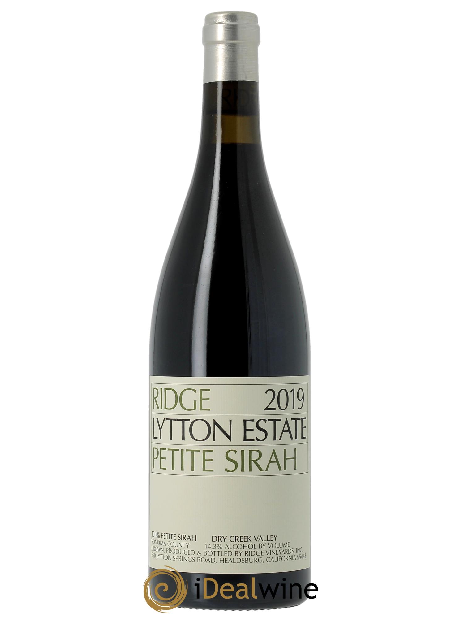 Dry Creek Valley Lytton Estate Petite Sirah Ridge Vineyards 2019 - Lot of 1 bottle - 0