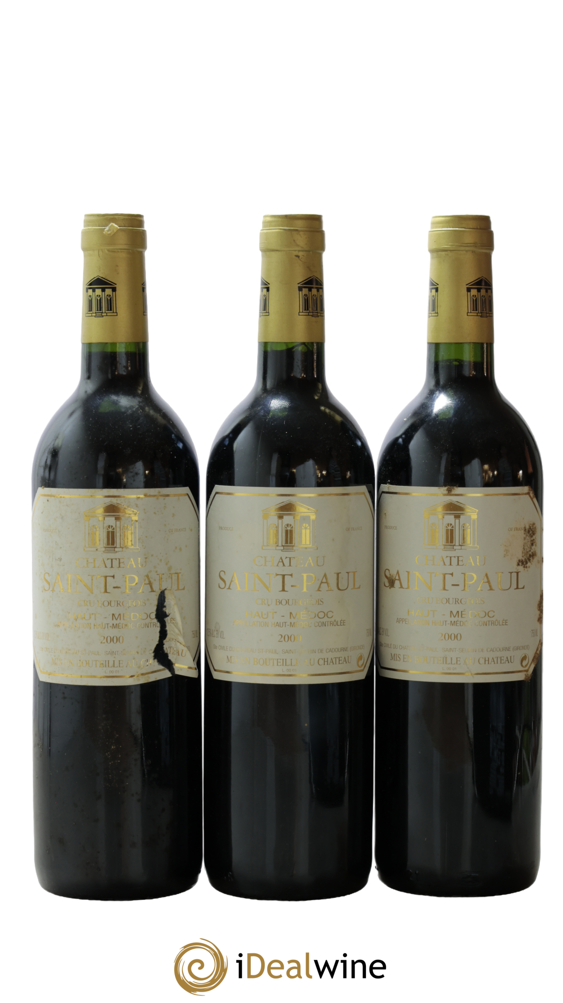 Château Saint-Paul Cru Bourgeois 2000 - Lot of 3 bottles - 0