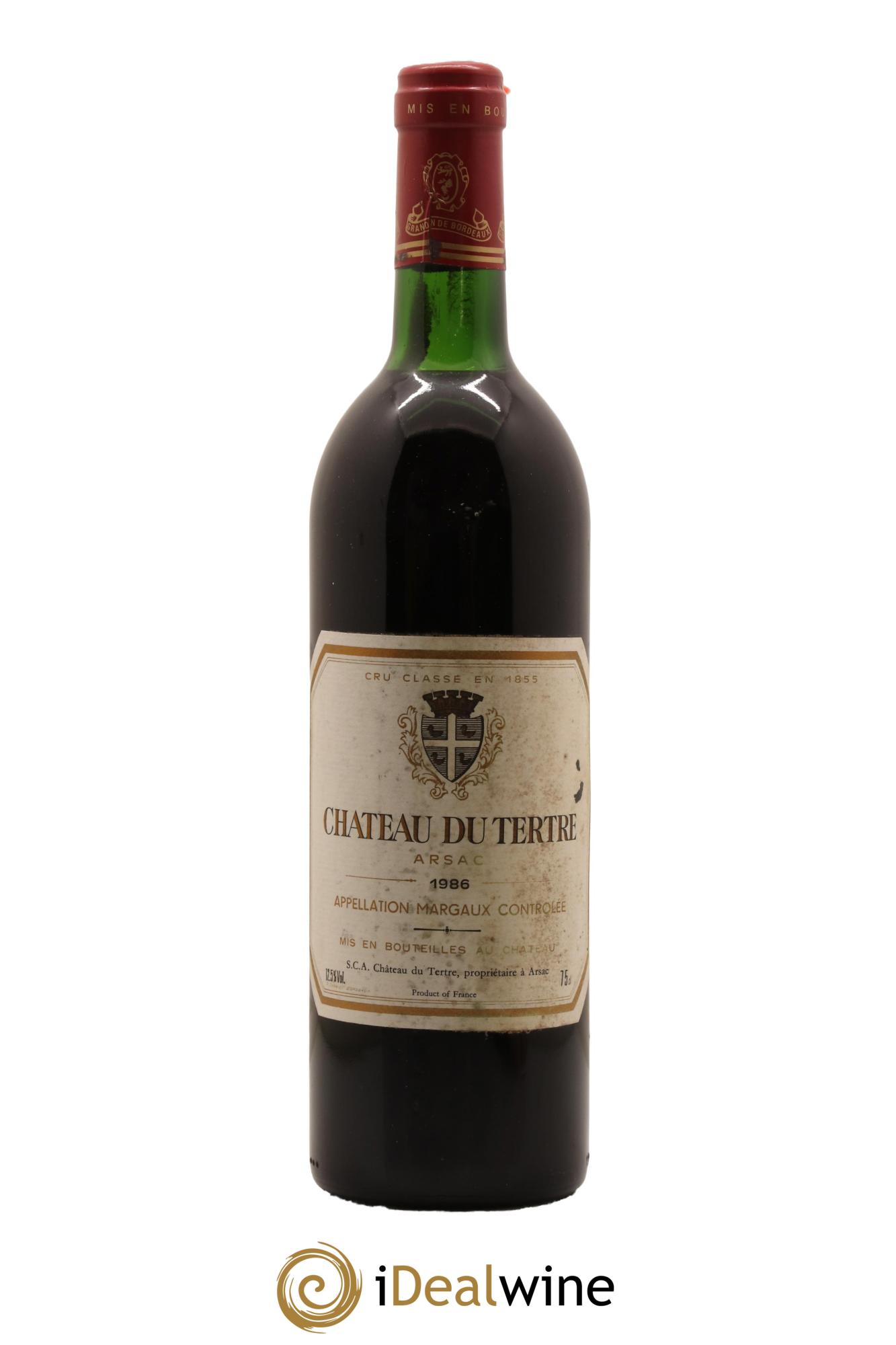 Château du Tertre 5ème Grand Cru Classé 1986 - Lot de 1 bouteille - 0