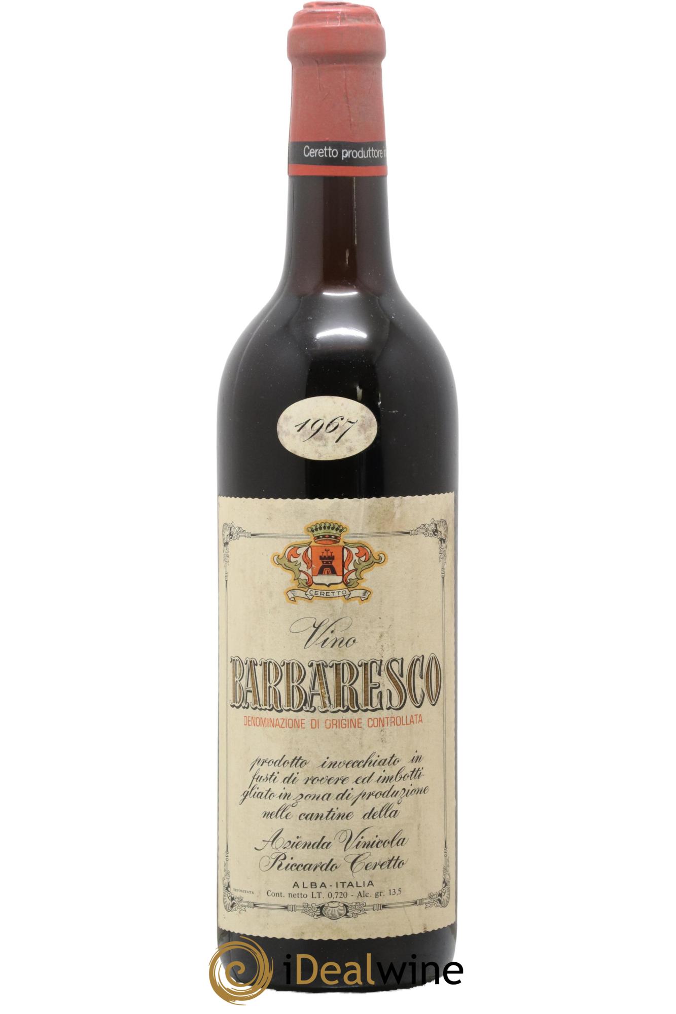Barbaresco DOCG Ceretto 1967 - Lot of 1 bottle - 0