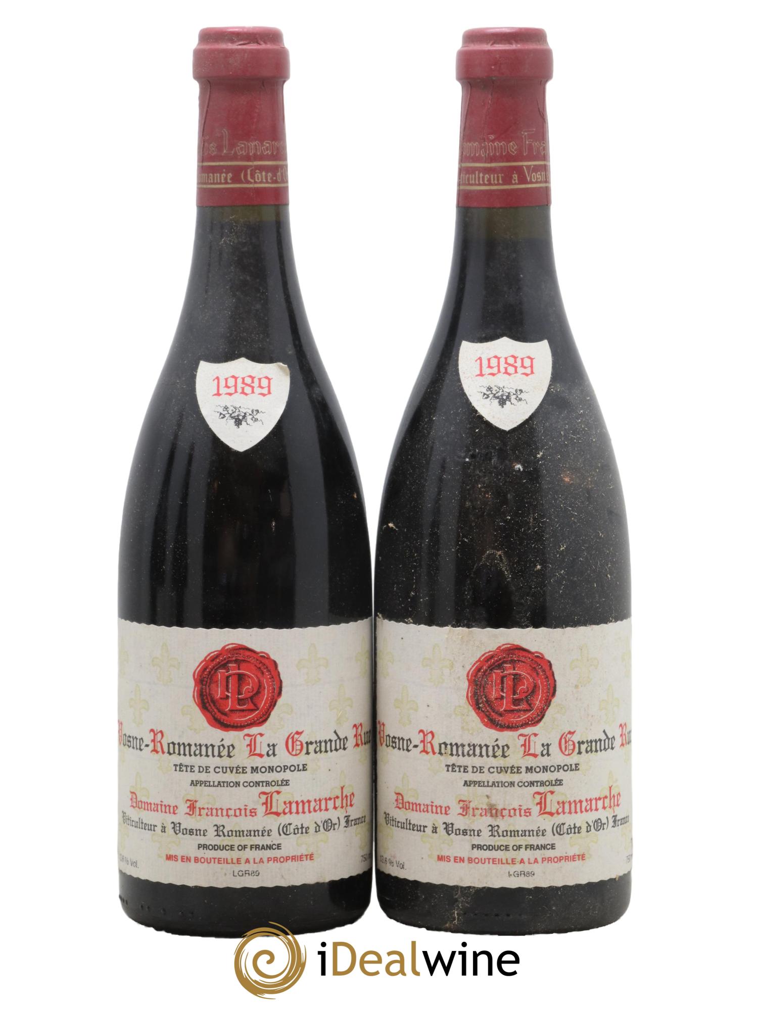La Grande Rue Grand Cru Lamarche (Domaine) 1989 - Lot de 2 bouteilles - 0