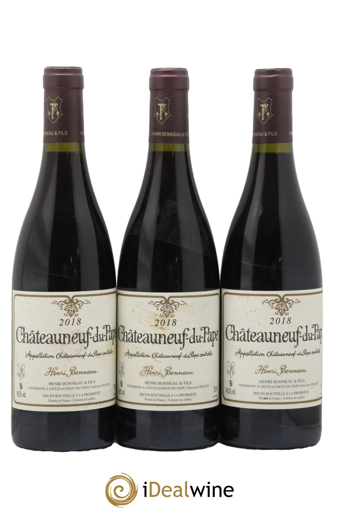 Châteauneuf-du-Pape Henri Bonneau Henri Bonneau & Fils 2018 - Lot de 3 bouteilles - 0